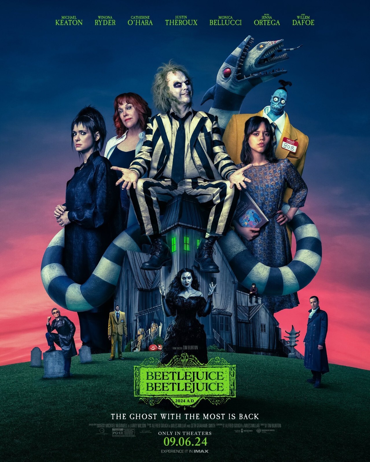 2024 Beetlejuice Beetlejuice Movie Poster 11X17 Michael Keaton Winona Ryder 🍿