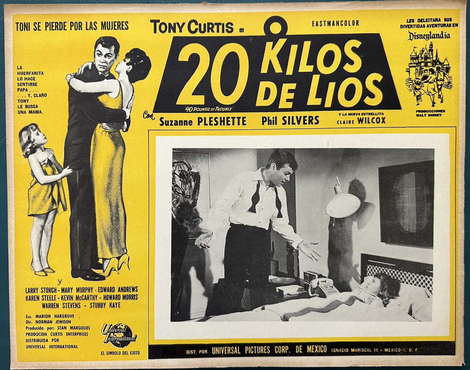 40 POUNDS OF TROUBLE TONY CURTIS CLAIRE WILCOX LOBBY CARD 62