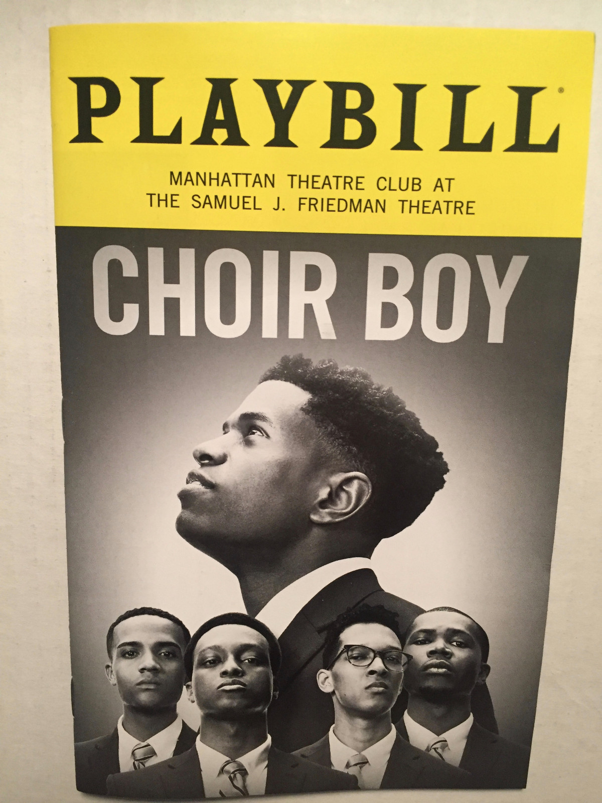 CHOIR BOY PLAYBILL BOOK NEW YORK BROADWAY JAN 2019 Opening Night Tarell McCraney