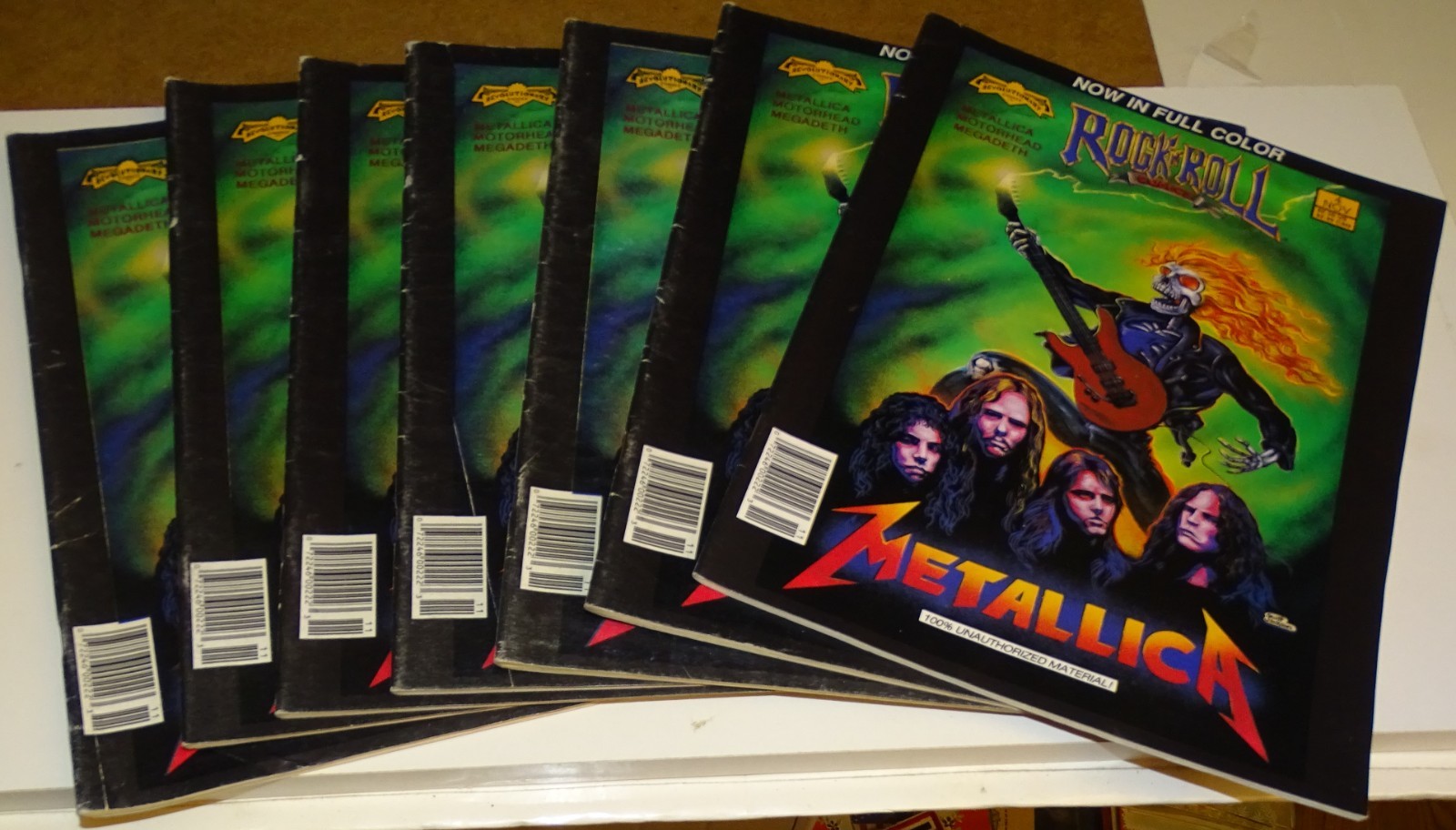 1990 Metallica Rock ‘N Roll Comics Magazine (lot of 7 of same comic)