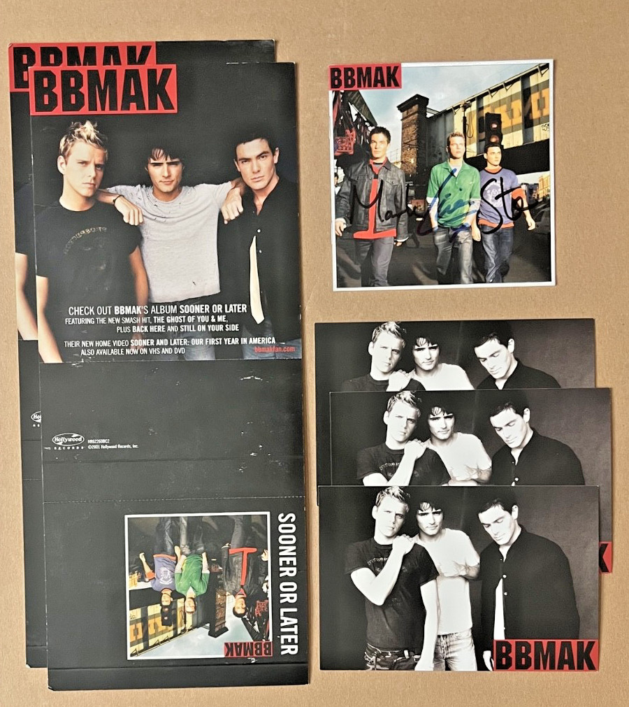 BBMak Sooner Or Later Signed Autographed Album Booklet In-Store Promo Postcards