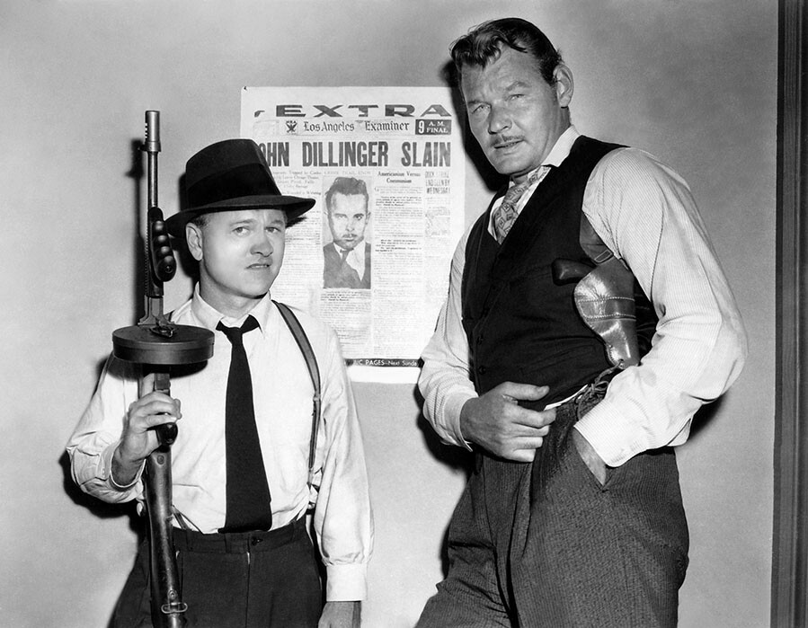 Mickey Rooney, Leo Gordon – Baby Face Nelson (1957) – 8 1/2 X 11