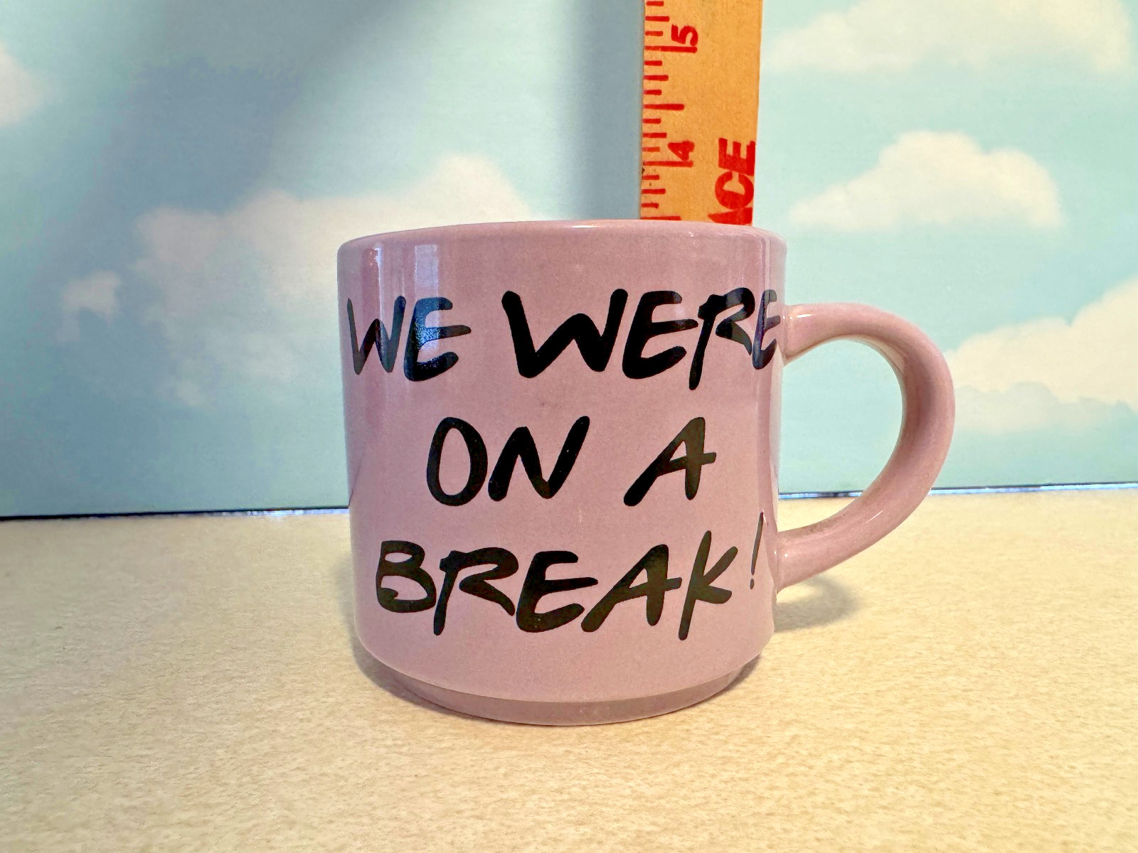 4 Friends TV Series Catchphrase Stackable Purple Mugs Set With Holder