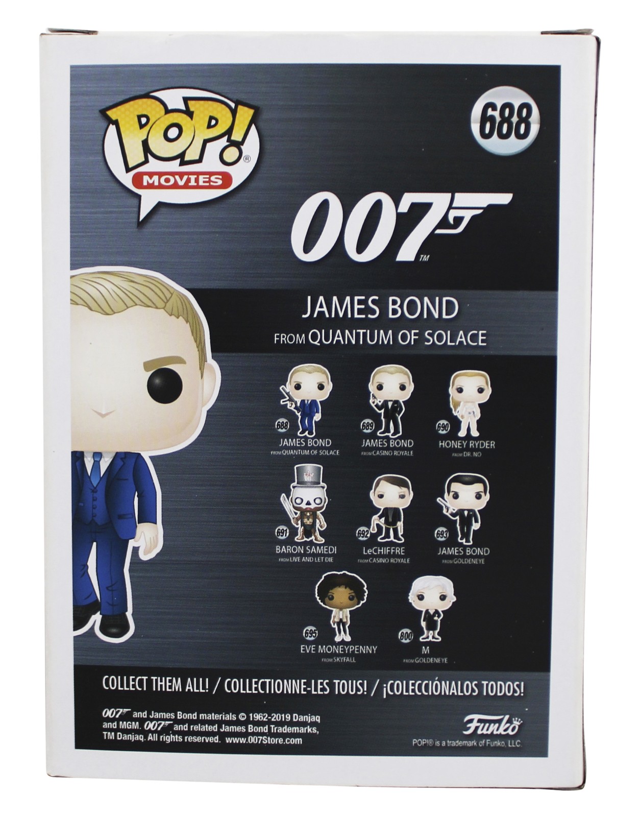 Daniel Craig James Bond 007 Signed James Bond #688 Funko Pop Figure BAS #BN75947