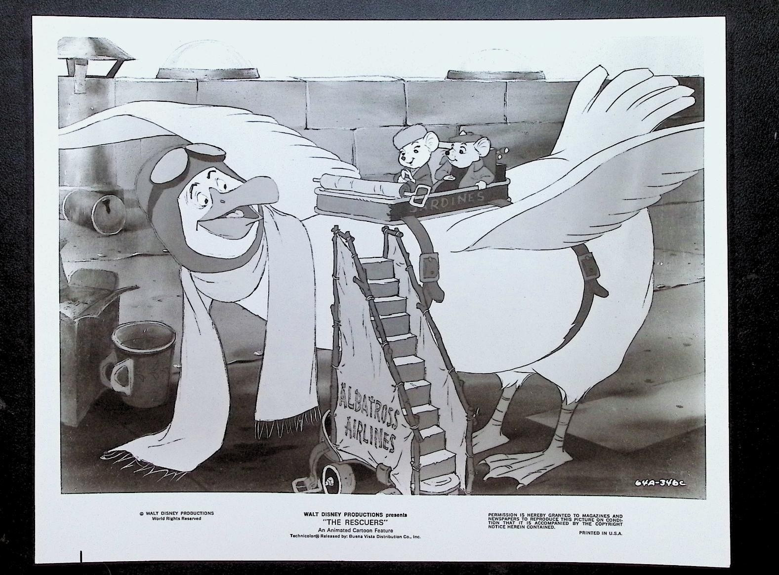 The Rescuers (1977) Walt Disney Productions Set of 7 Original 8×10 Movie Stills