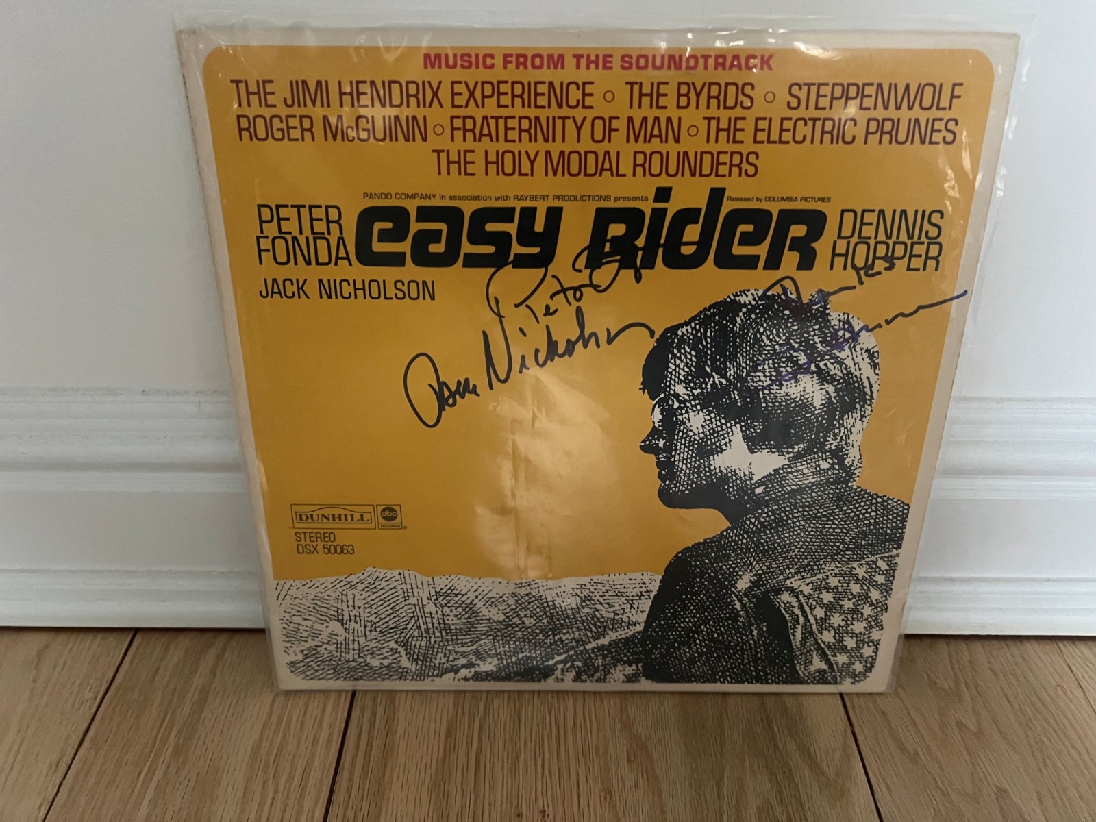 Easy Rider Soundtrack Album Signed Nicholson Hopper Fonda
