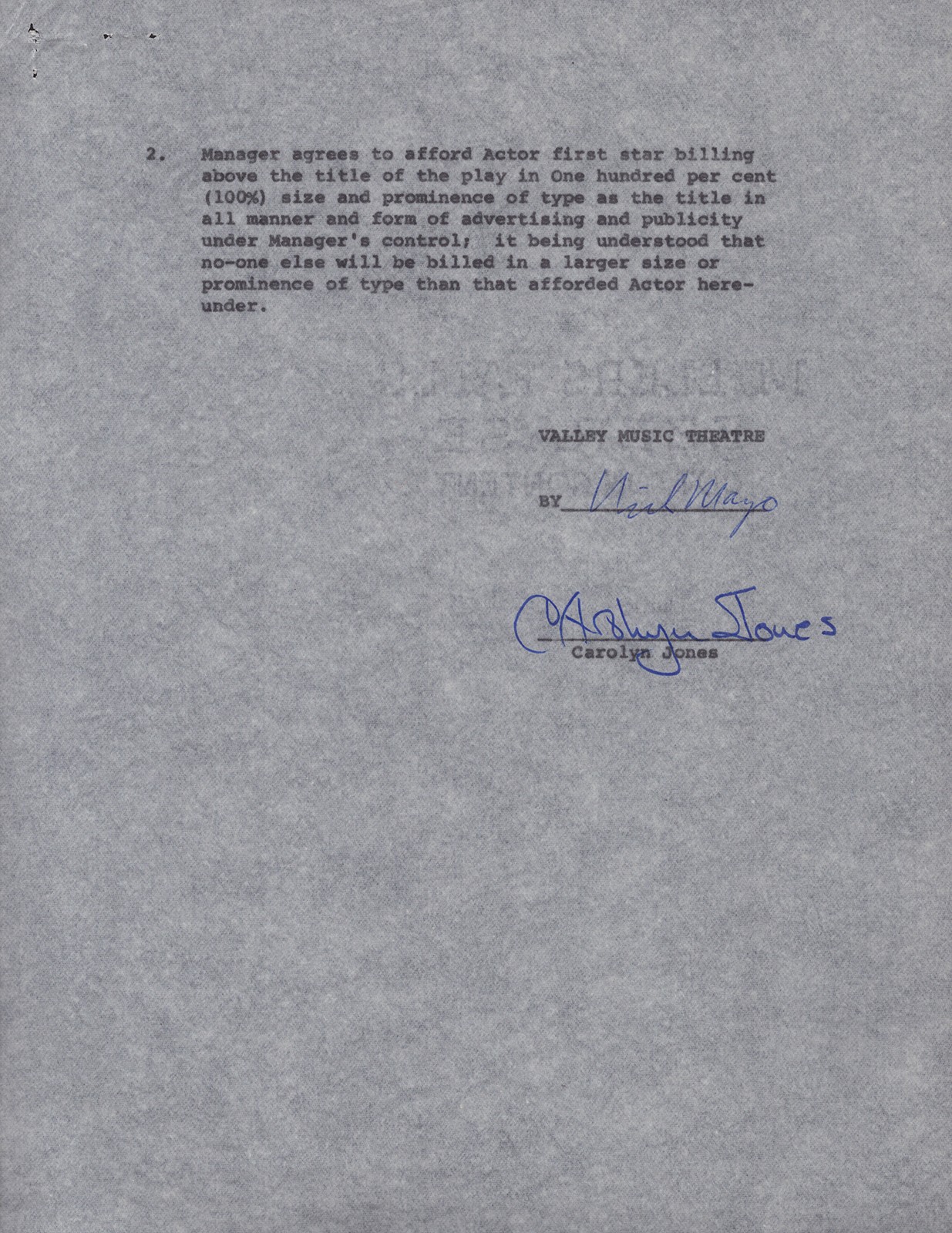 CAROLYN JONES – DOCUMENT SIGNED 04/18/1966