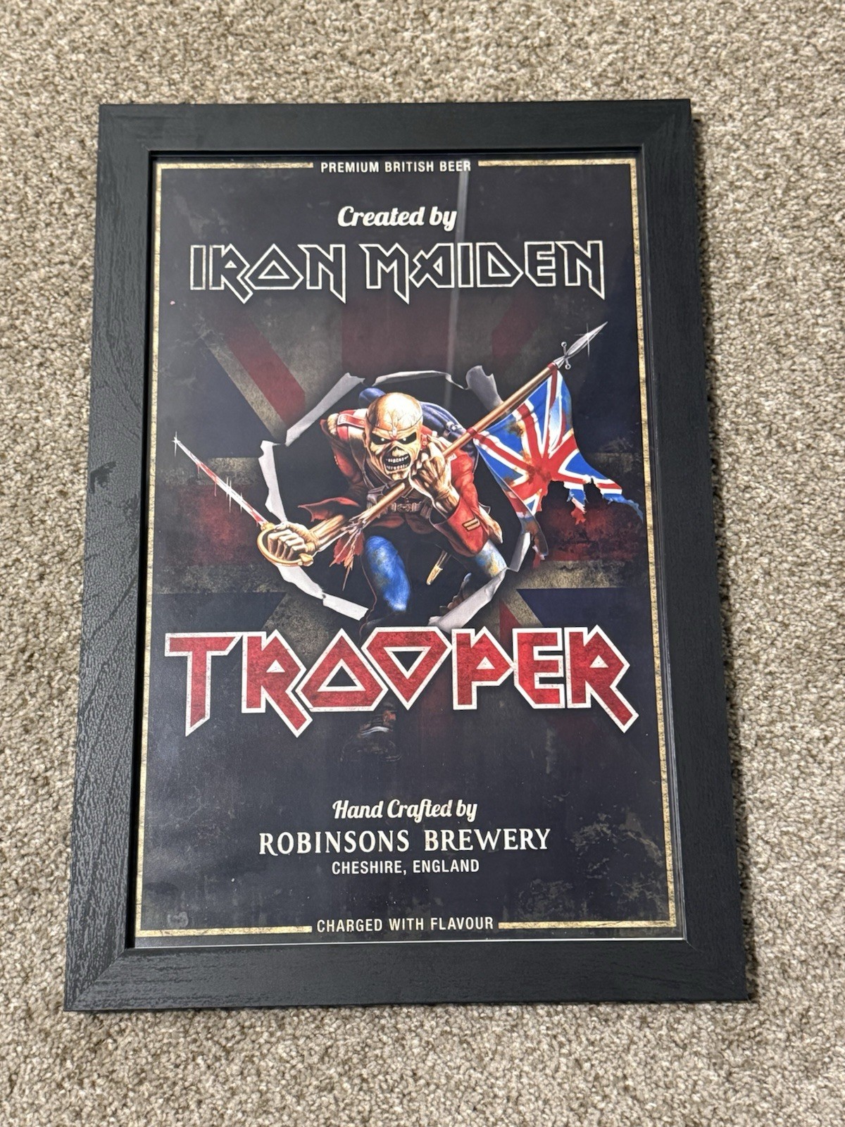 Iron Maiden The Trooper Framed Wall Art Evandale 13 x 19 Inches Wall Decor