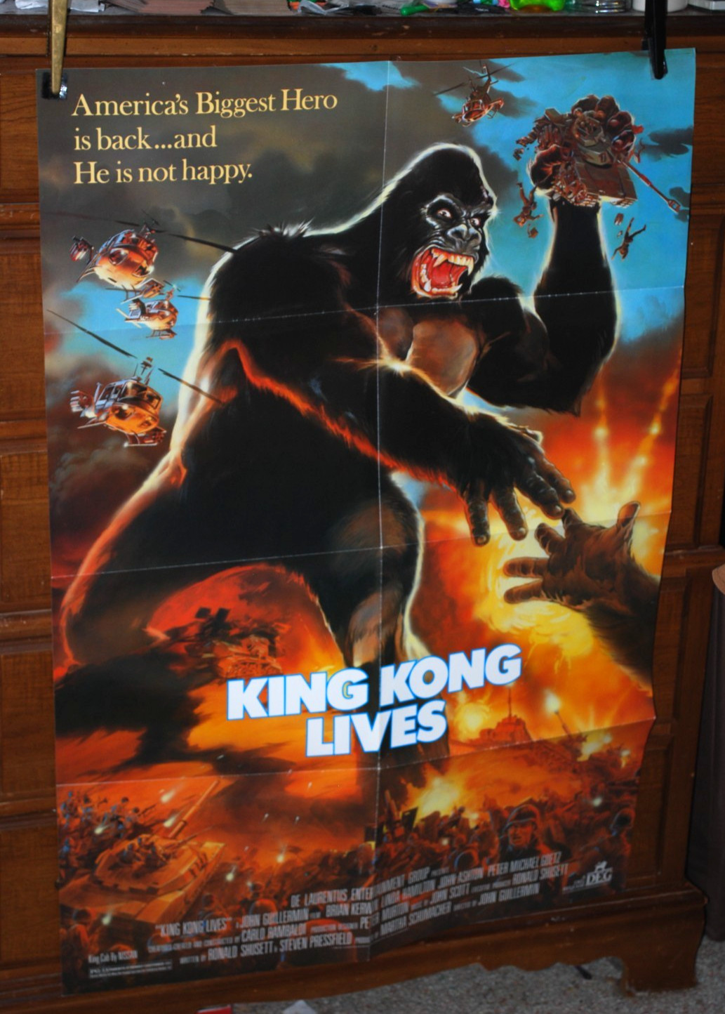 King Kong Lives Original Movie Poster Brian Kerwin Linda Hamilton 1986