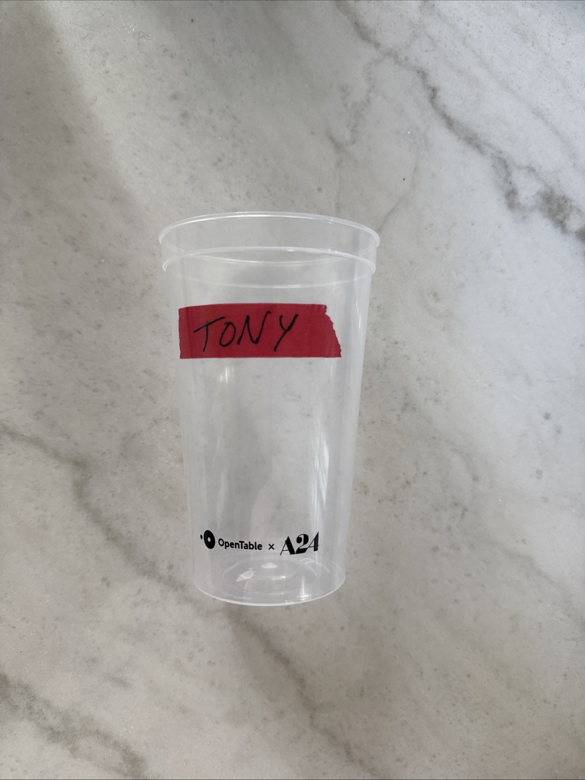 Rare A24 TONY Anthony Bourdain Movie Promo 20 oz Deli Cup — OpenTable x Square