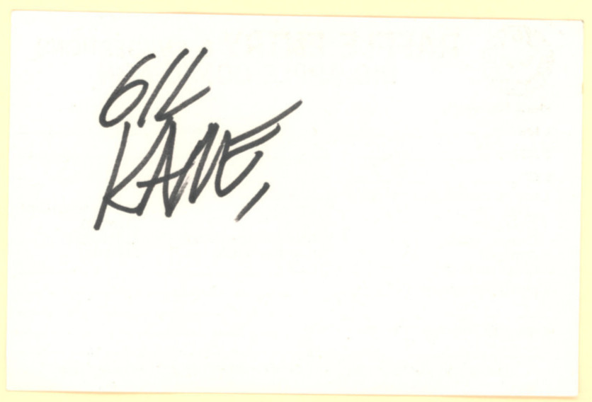 Gil Kane Autograph – Big Apple Comic Con Suggestion Card – Undated
