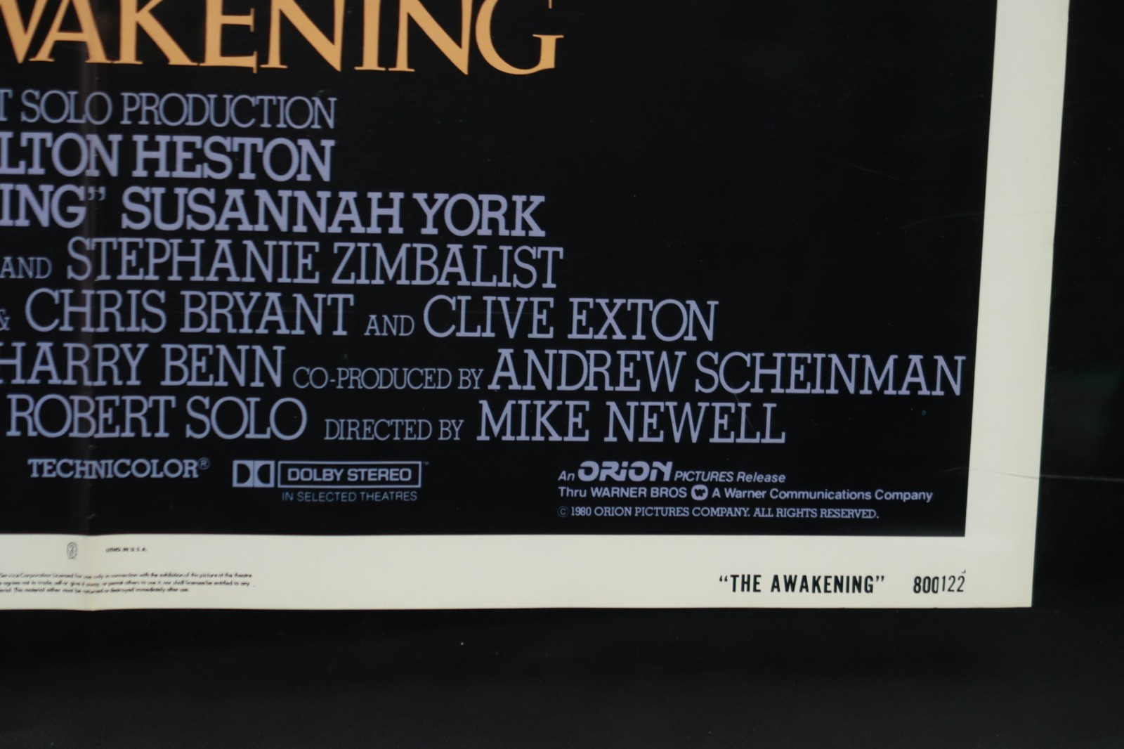 The Awakening Poster 1980 One Sheet 27 x 41 Original Folded NSS 800122 Heston