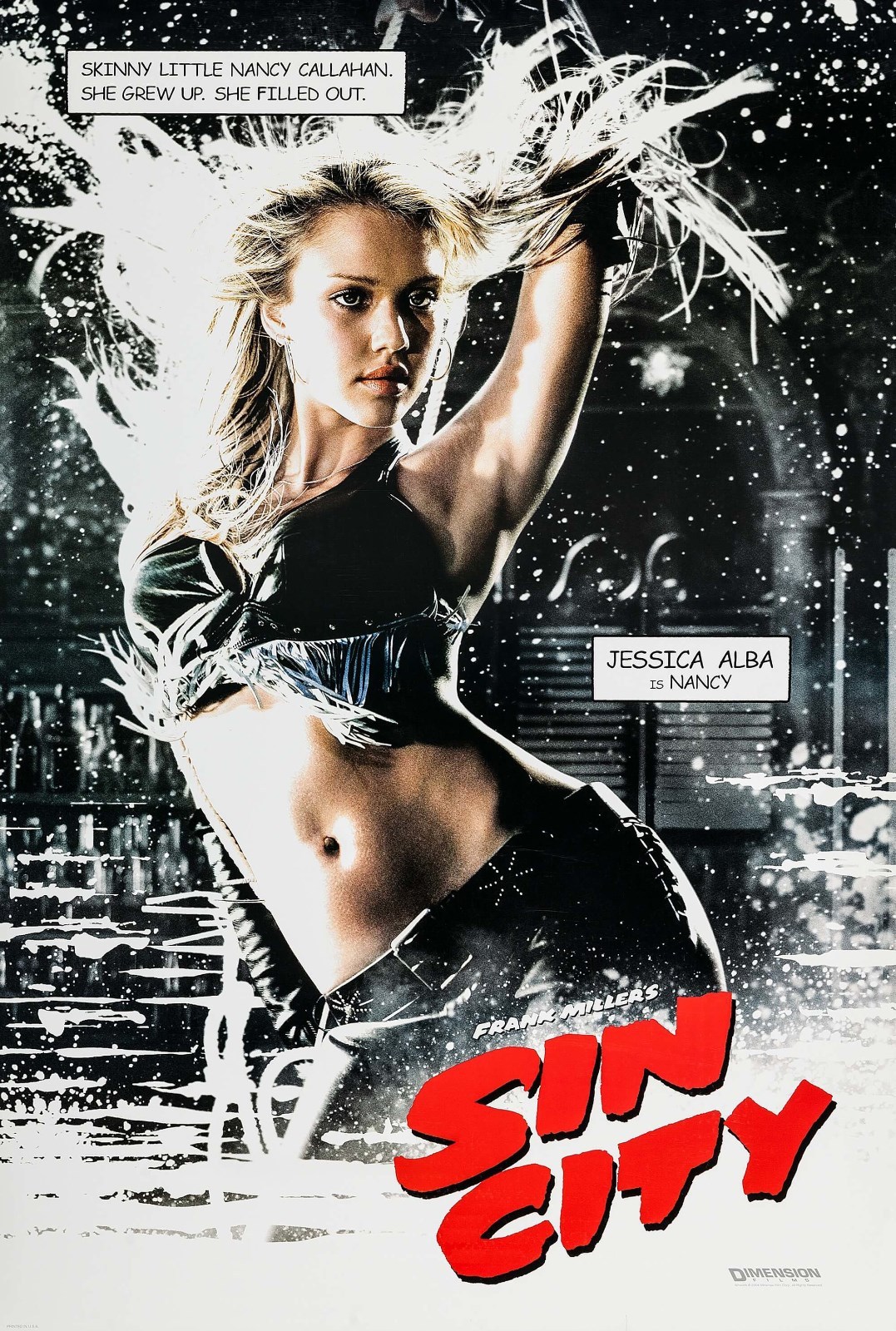 SIN CITY (2005) ORIGINAL MOVIE POSTER – JESSICA ALBA ADVANCE – ROLLED – 2-SIDED