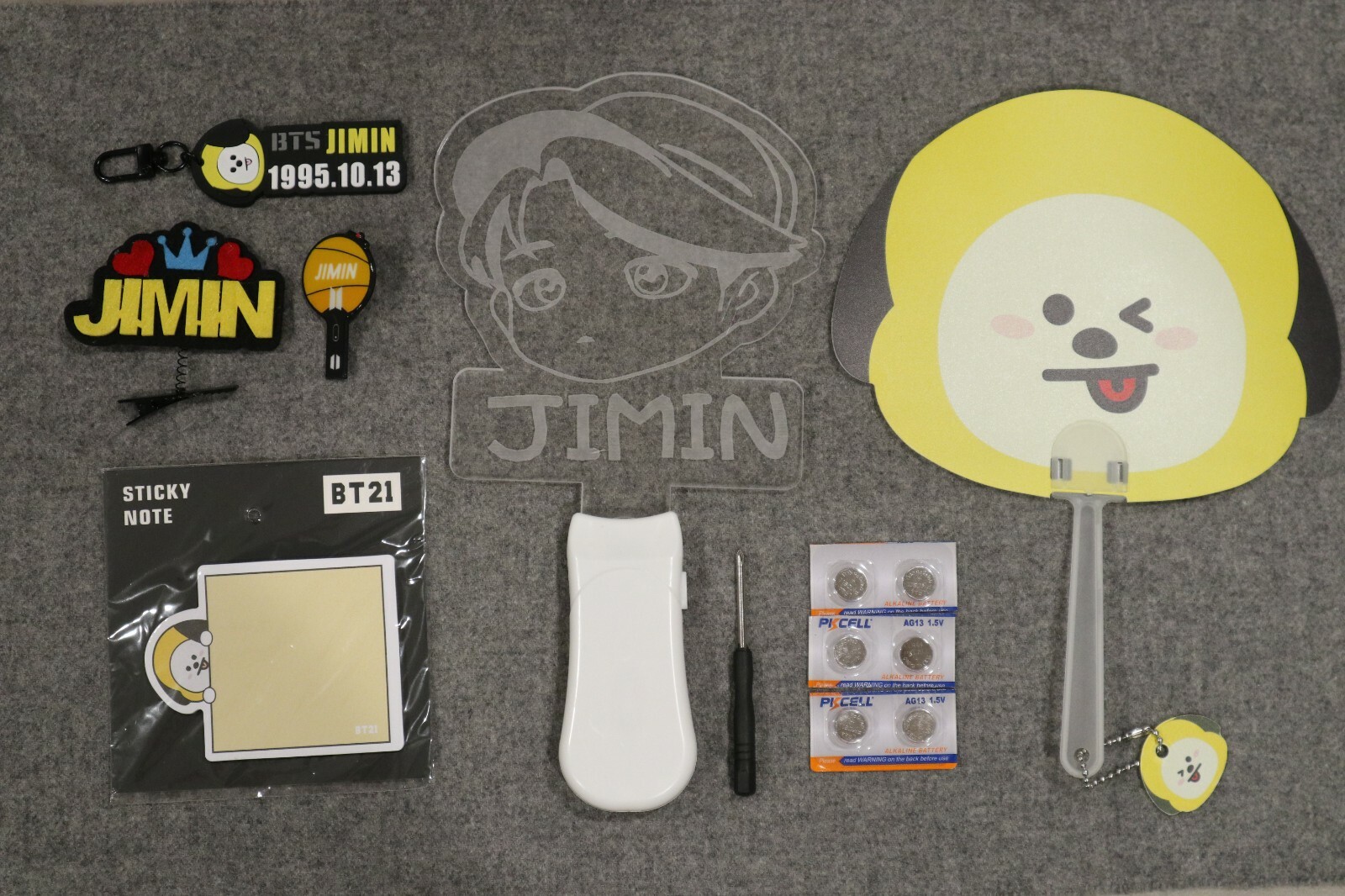 BTS Light Stick Jimin with free gift BT21 Headwear Hair Grips Chimmy