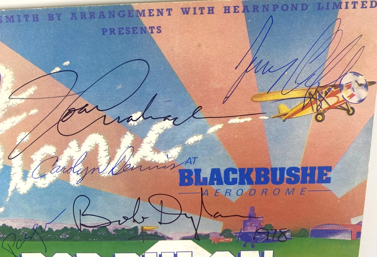 1978 The Picnic Concert Program Signed Bob Dylan Eric Clapton Carl Radle Oldaker