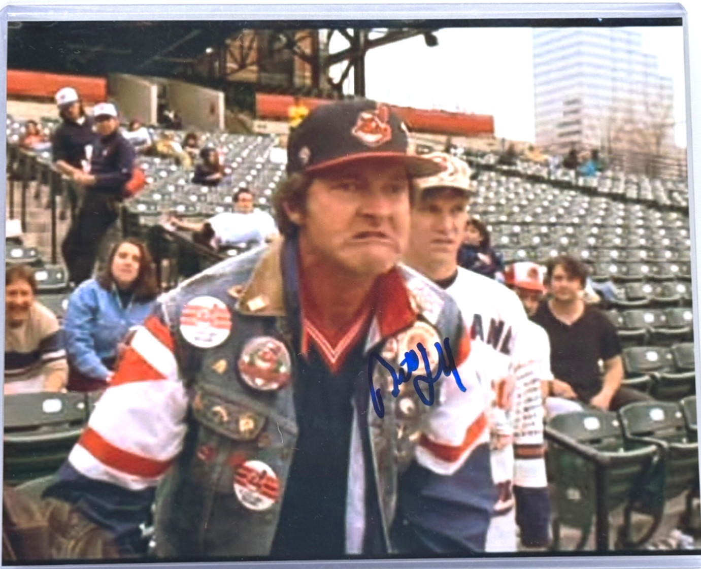 Bill Leff Signed 8×10 photo Major League movie Cleveland Indians Randy Quaid