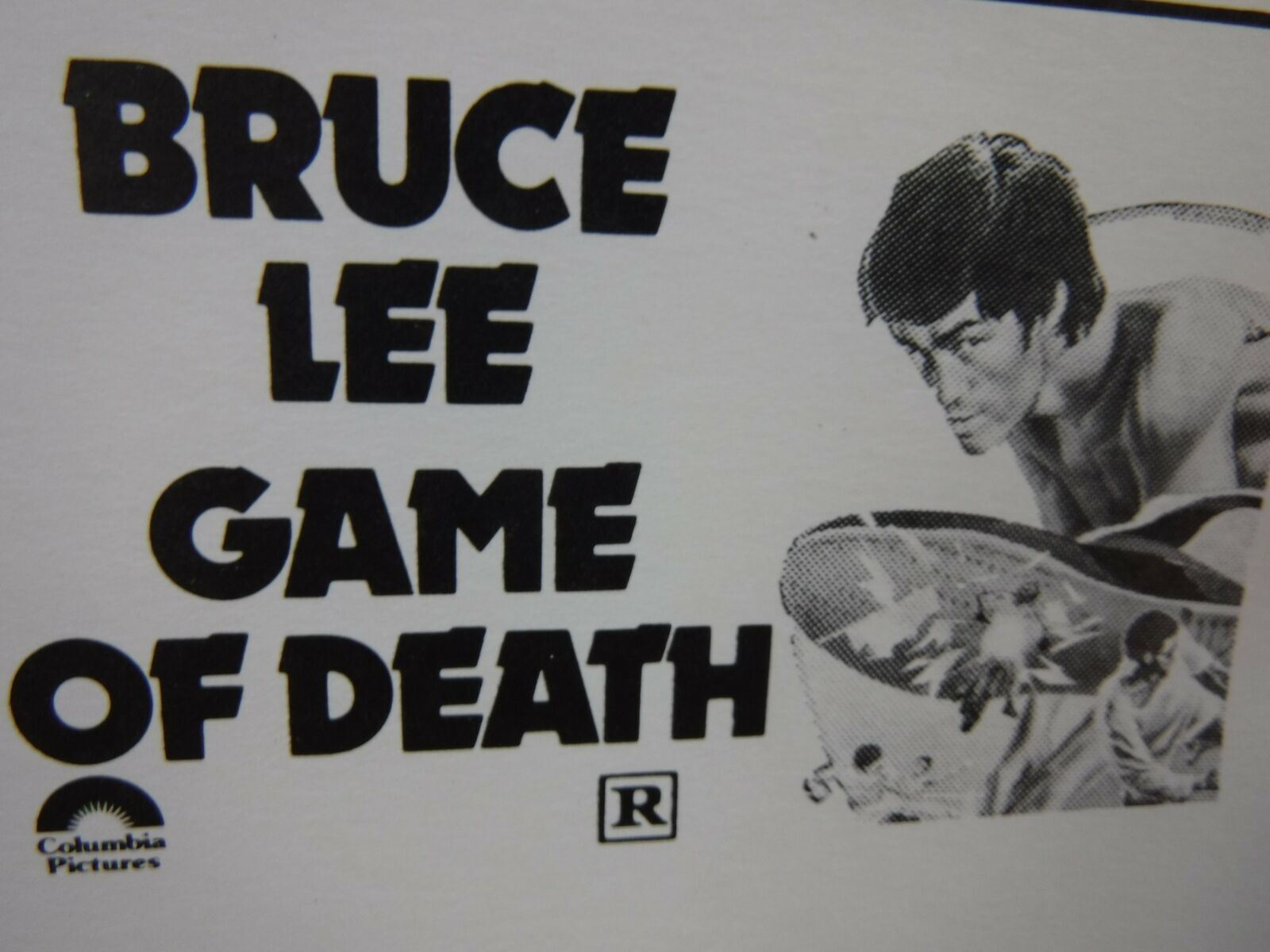 GAME OF DEATH Movie Mini Ad Sheet VTG Advertising Poster Clip Art Film Bruce Lee