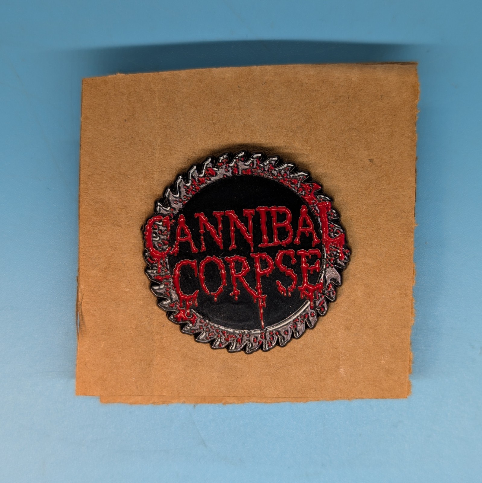 Cannibal Corpse sawblade Official Enamel Metal Pin Badge