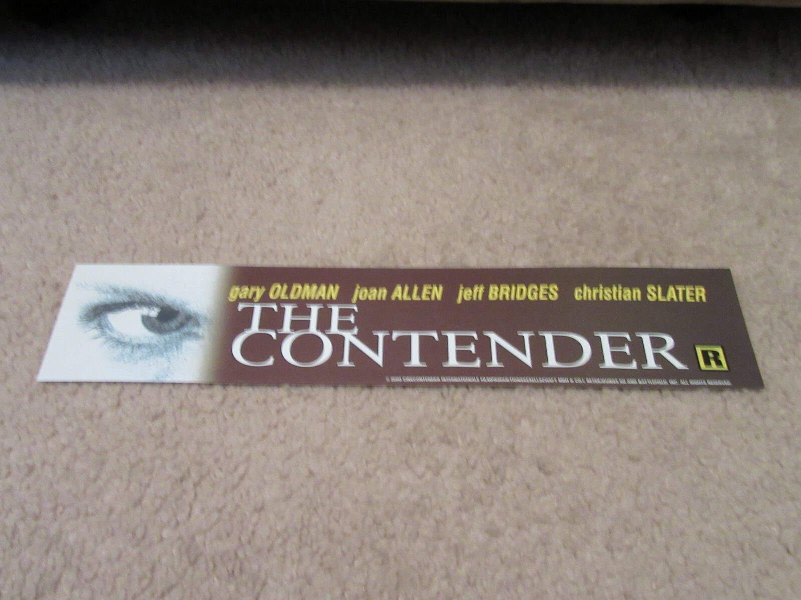 THE CONTENDER [2000] D/S [SMALL] 2.5 x 11.5 [ORIGINAL] MOVIE POSTER [MYLAR]