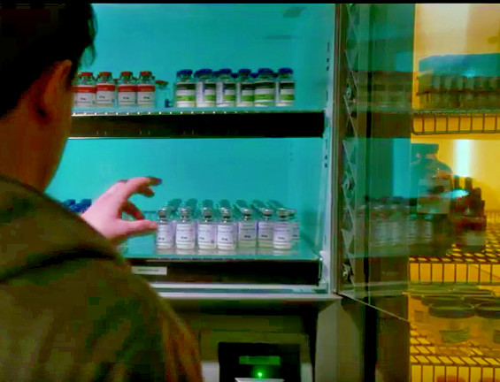 Extraordinary Measures Lab Prop Medical Vile Vaccine Bottle w/ Label MOVIE ITEM