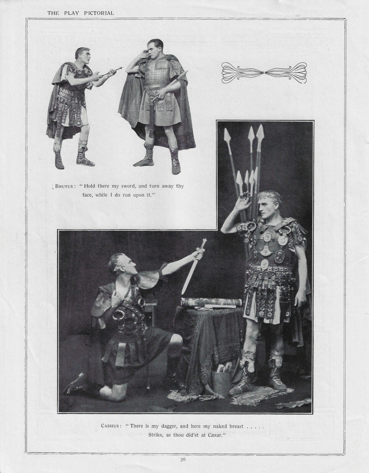 Henry Ainley “JULIUS CAESAR” Clifton Boyne 1920 London “PLAY” Pictorial Magazine
