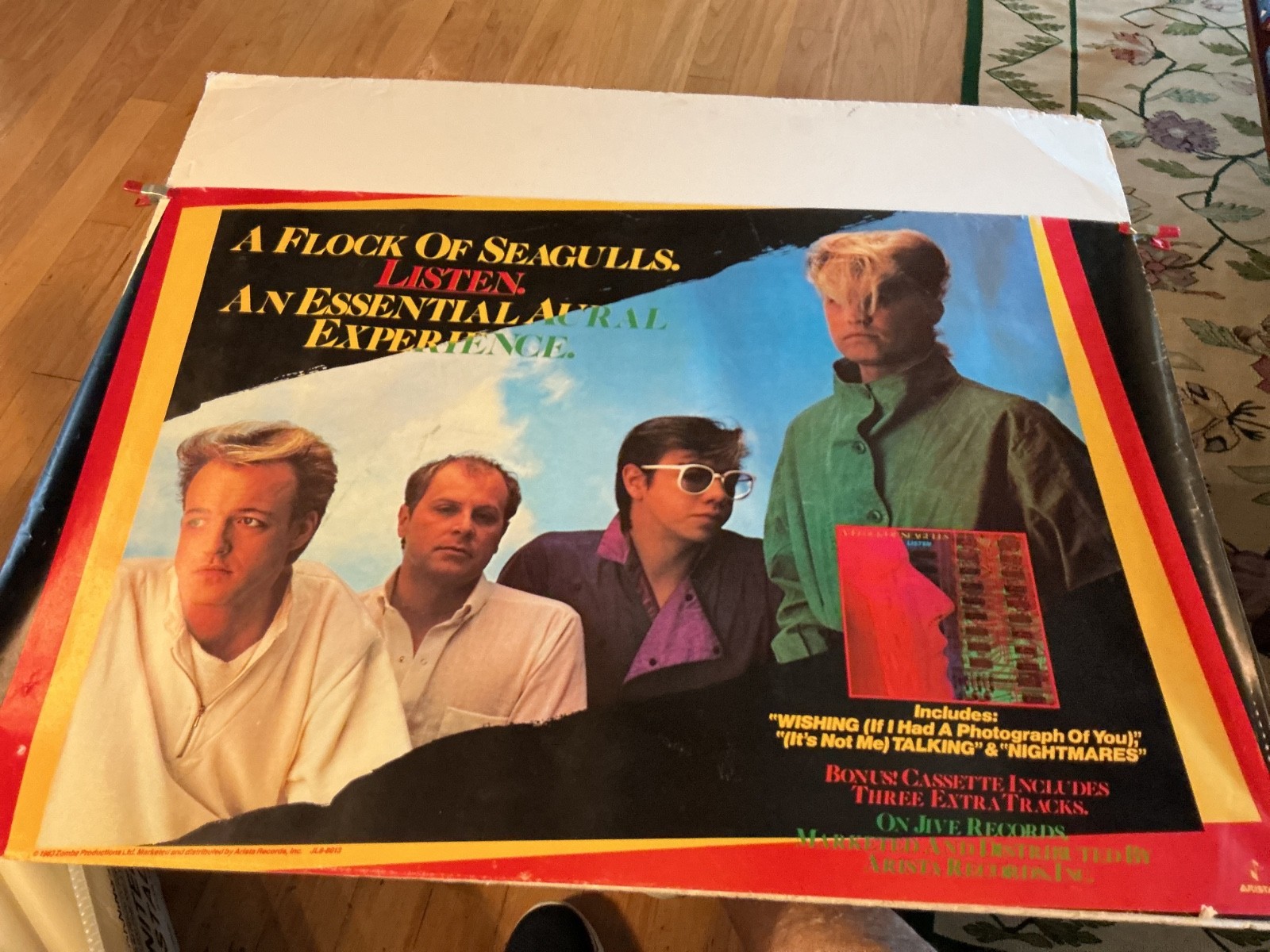 Flock of Seagulls 1983 “Listen”PROMO poster original. 24” x 35 1/2”