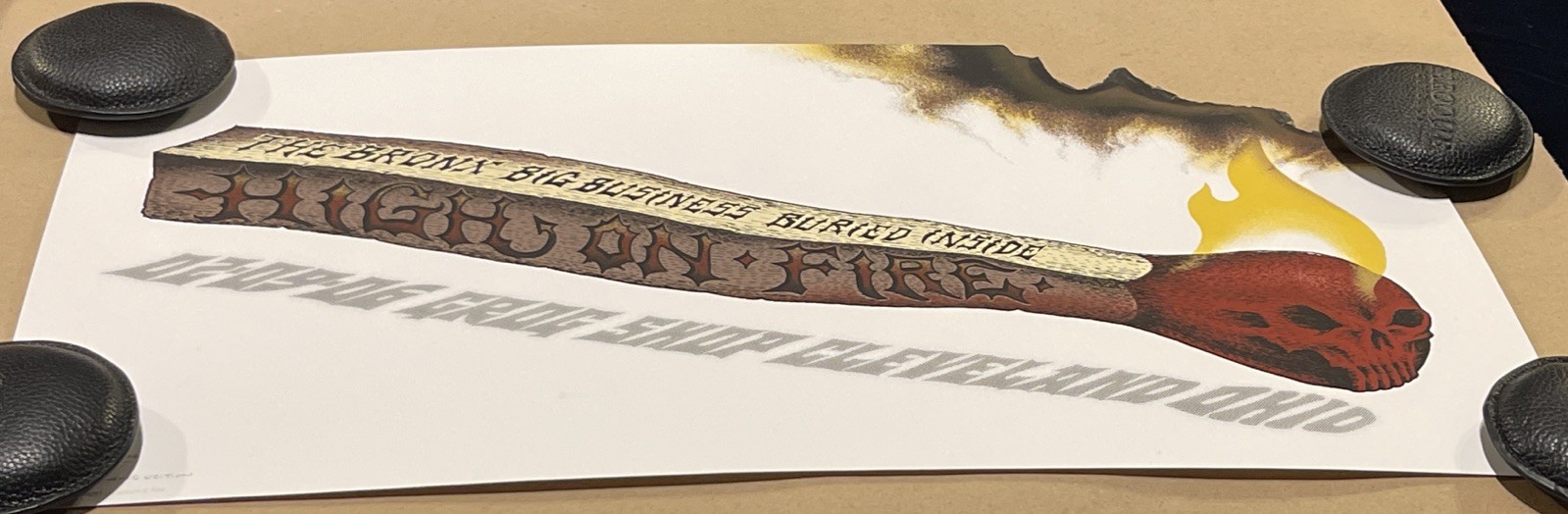 HIGH ON FIRE Concert Poster by Emek HAND BURNED EDITION The Bronx Big Business