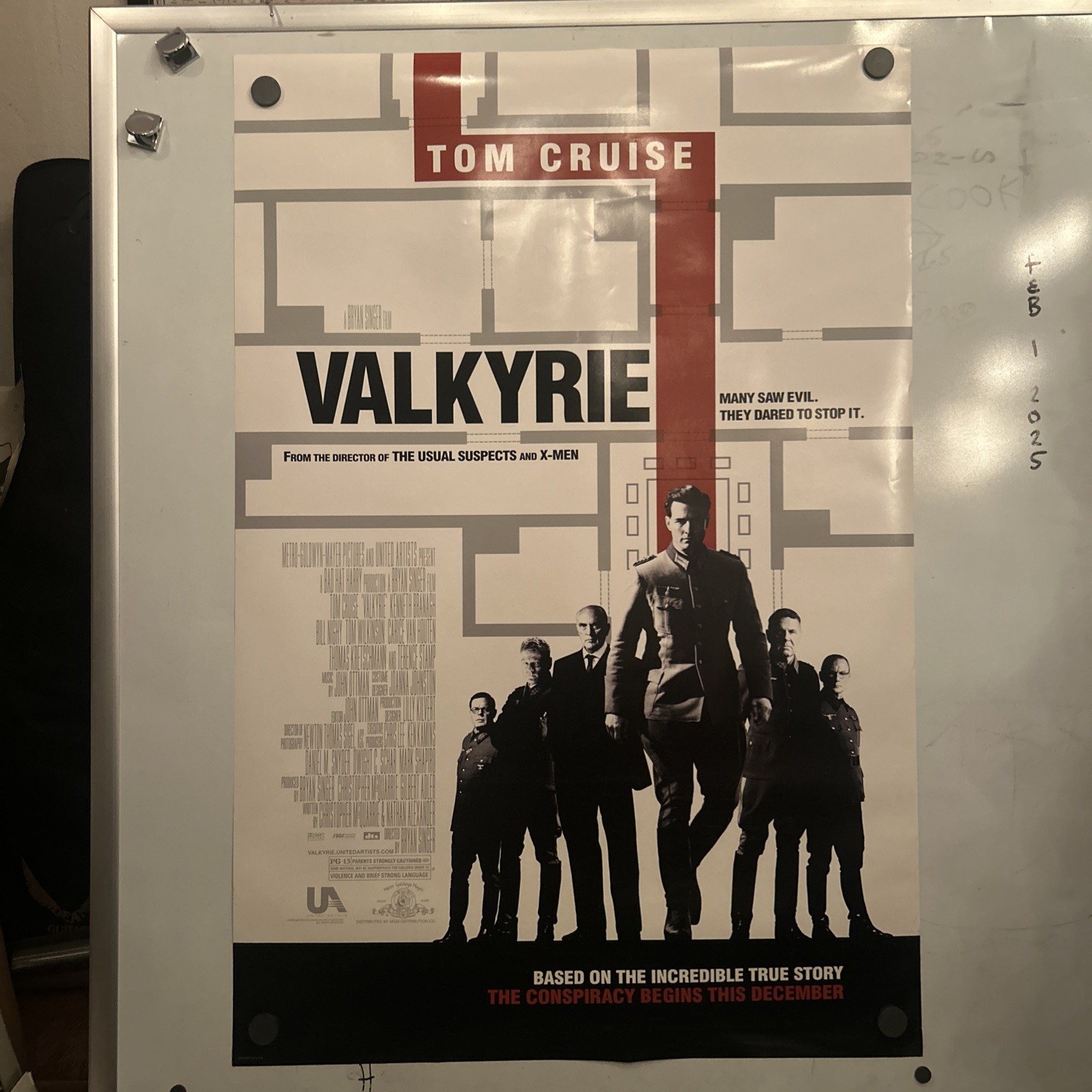 VALKYRIE 2008 Original DS 2 Sided 27×40″ US Movie Poster Tom Cruise K Branagh