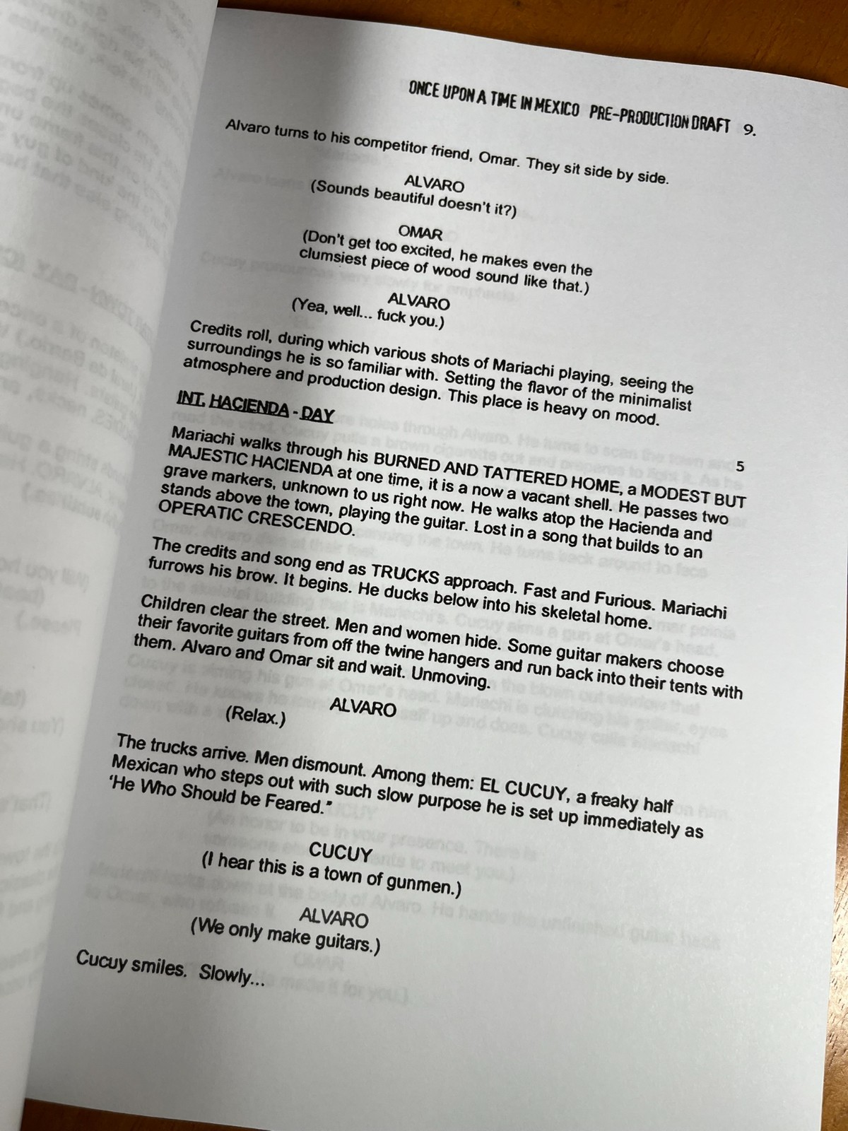 Mexico Trilogy Scripts Signed- Autograph Reprints- Antonio Banderas, El Mariachi