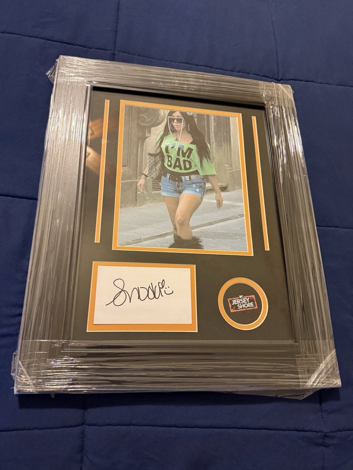 Snookie Jersey Shore Autographed Cut JSA Authentic Framed / Matted