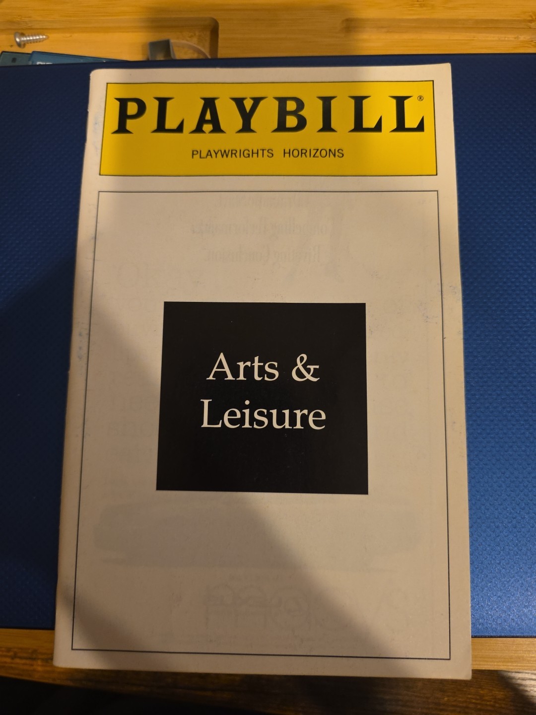 May 1996 – Playwrights Horizons Theatre Playbill – Arts & Leisure