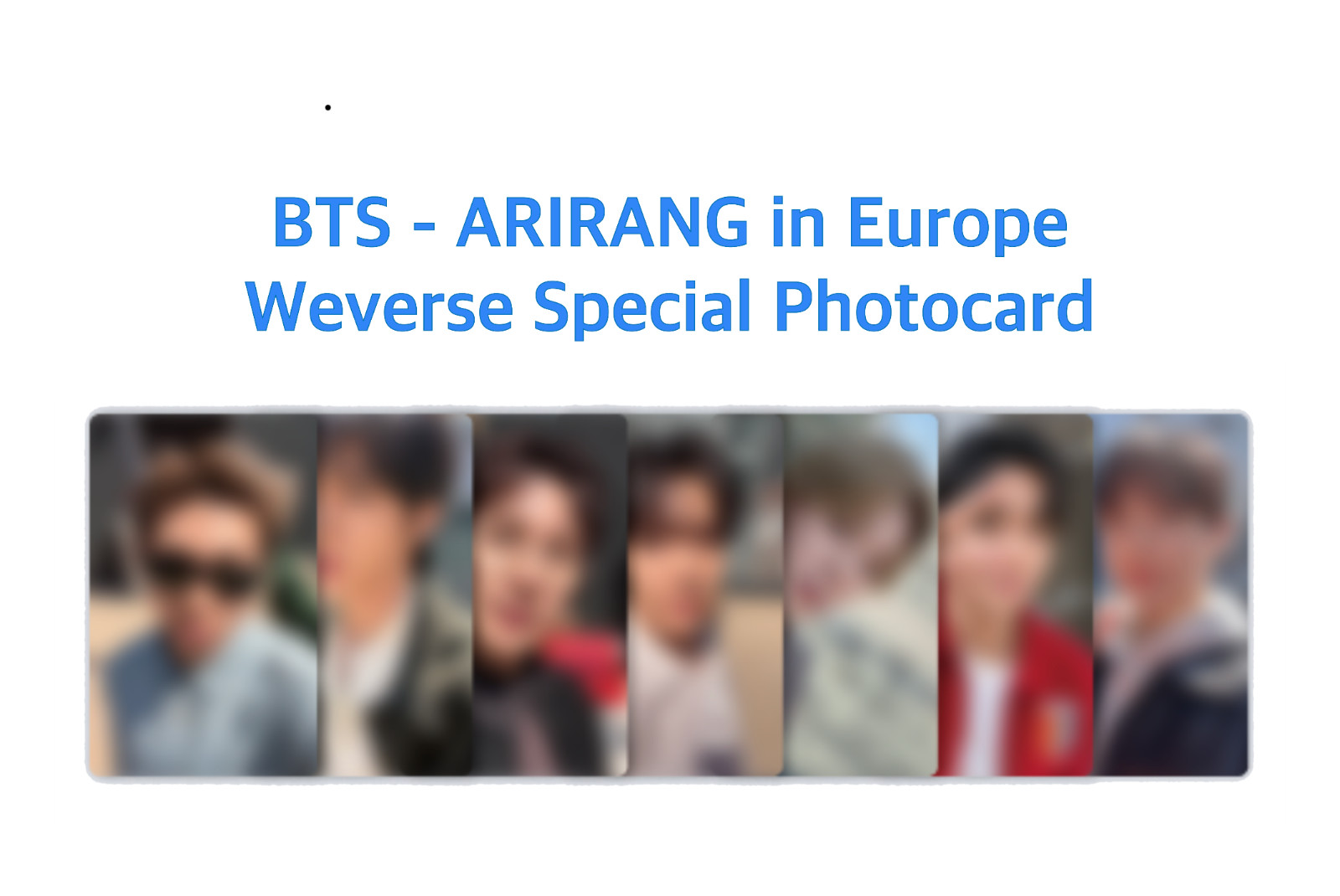 presale [BTS] ARIRANG in EUROPE Weverse Special Photocard