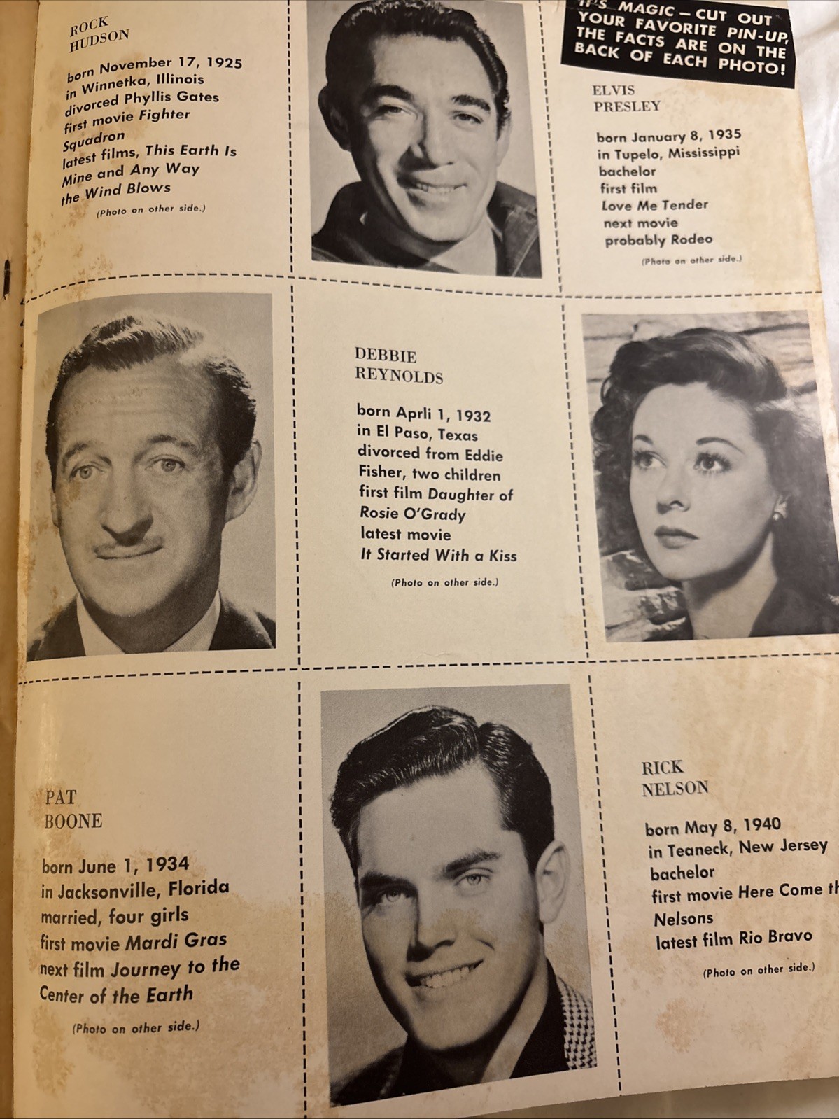 Debbie Reynolds Autographed Movie Screen Yearbook Signed Elvis JSA COA 1959