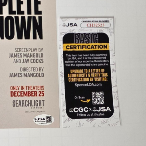 JAMES MANGOLD Auth. Hand-signed “A COMPLETE UNKOWN Director” 12×18 Photo JSA COA