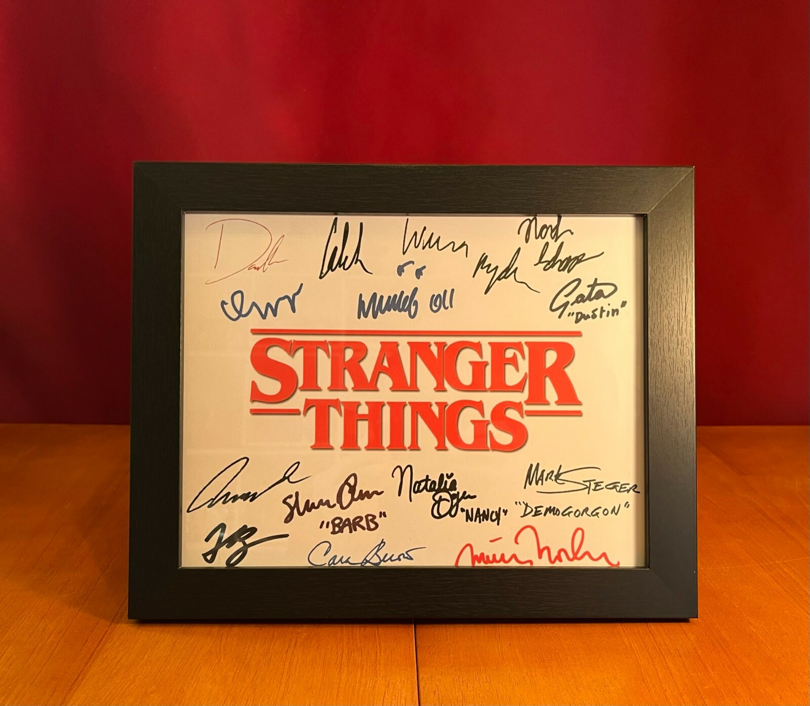 Stranger Things Title Card Cast-Signed- 8.5×11- Autograph Reprints