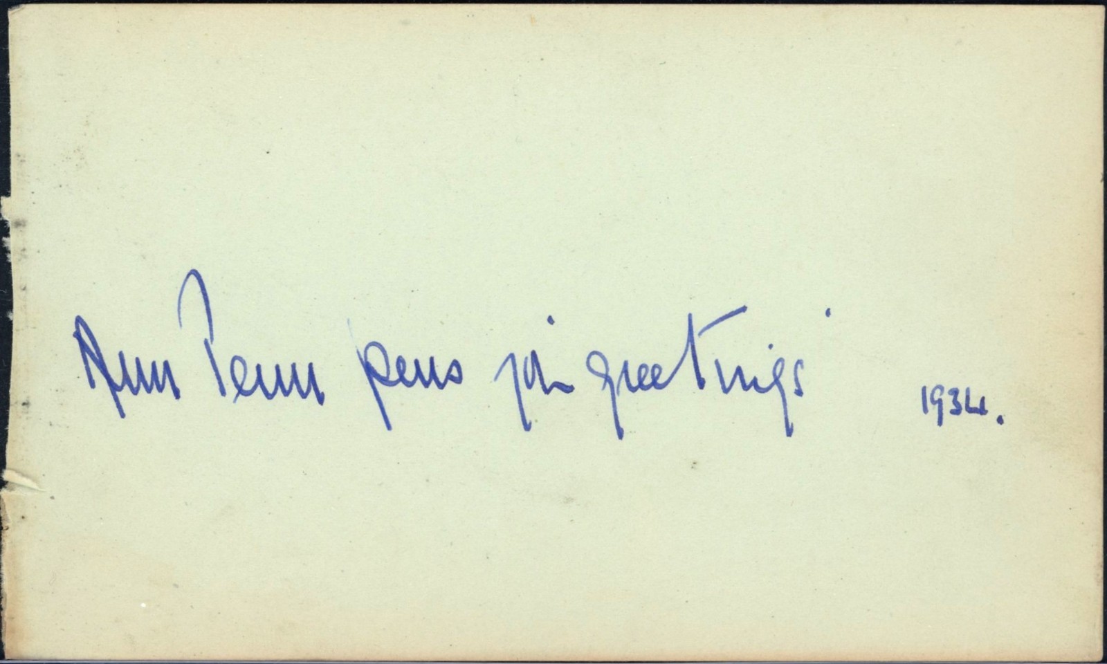 Vintage Ann Penn Signature – 1934