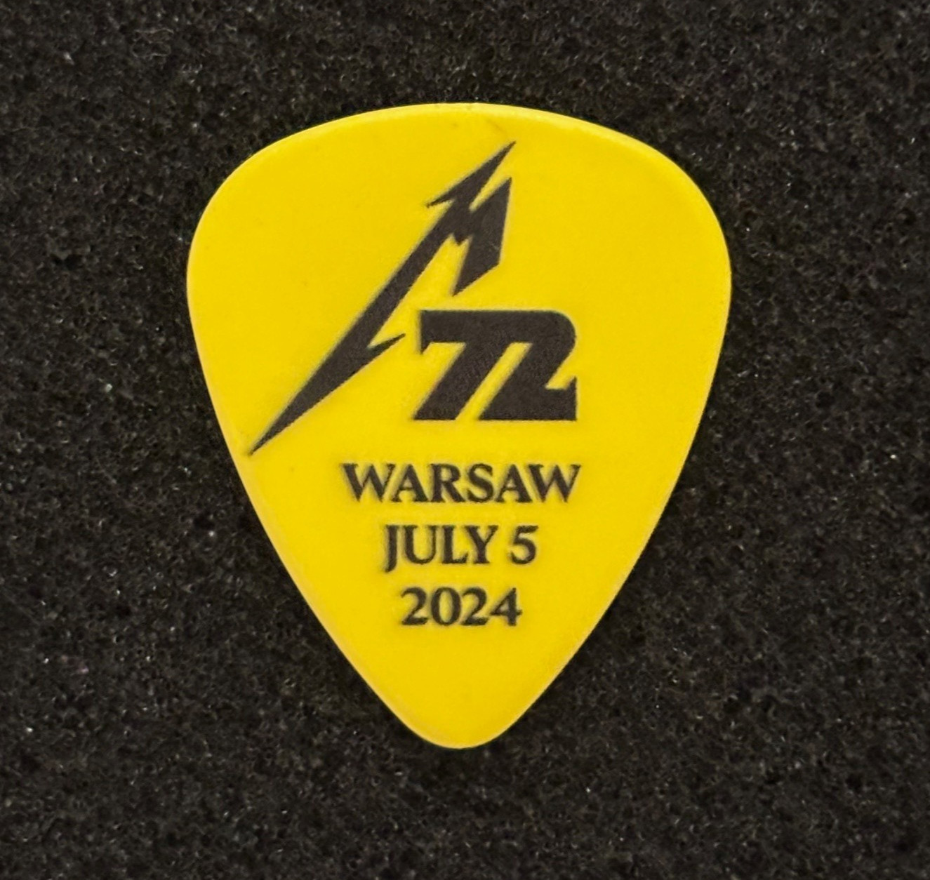 Rare METALLICA M72 World Tour Guitar Pick -Warsaw July 5 2024