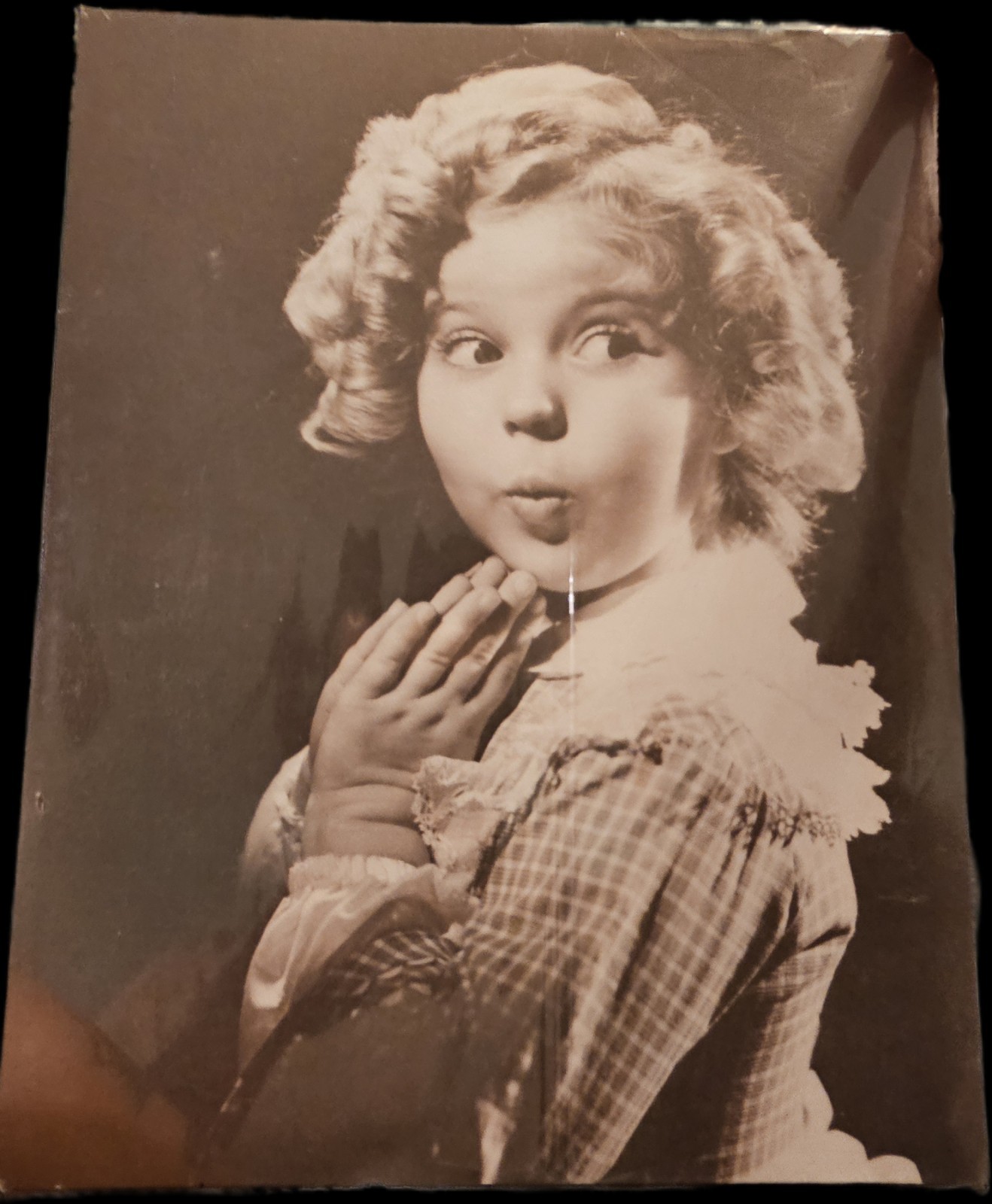 Vintage Shirley Temple Photo Funny Expression Child Star Hollywood Portrait