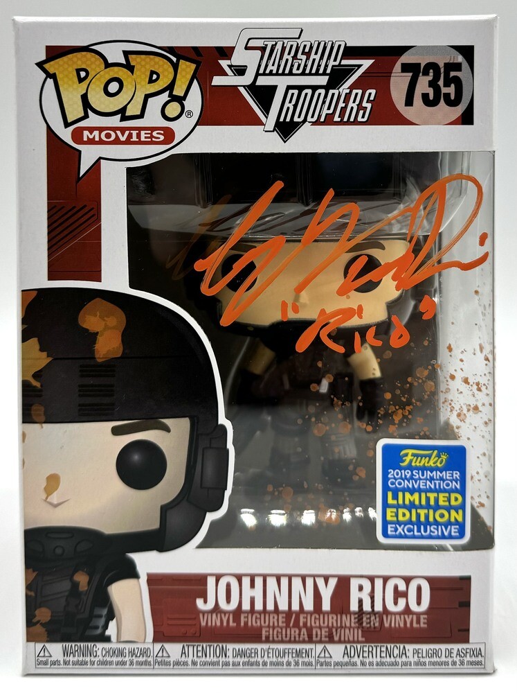 JSA Certified Casper Van Dien Signed Johnny Rico #735 Funko Pop!