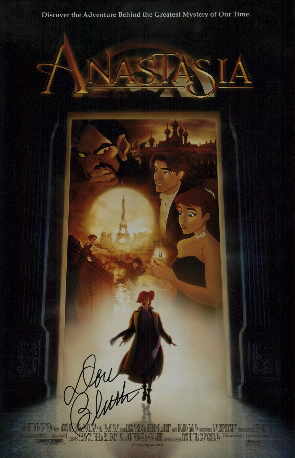 Don Bluth Anastasia 11×17 Photo Poster Signed Autograph JSA Certified Auto