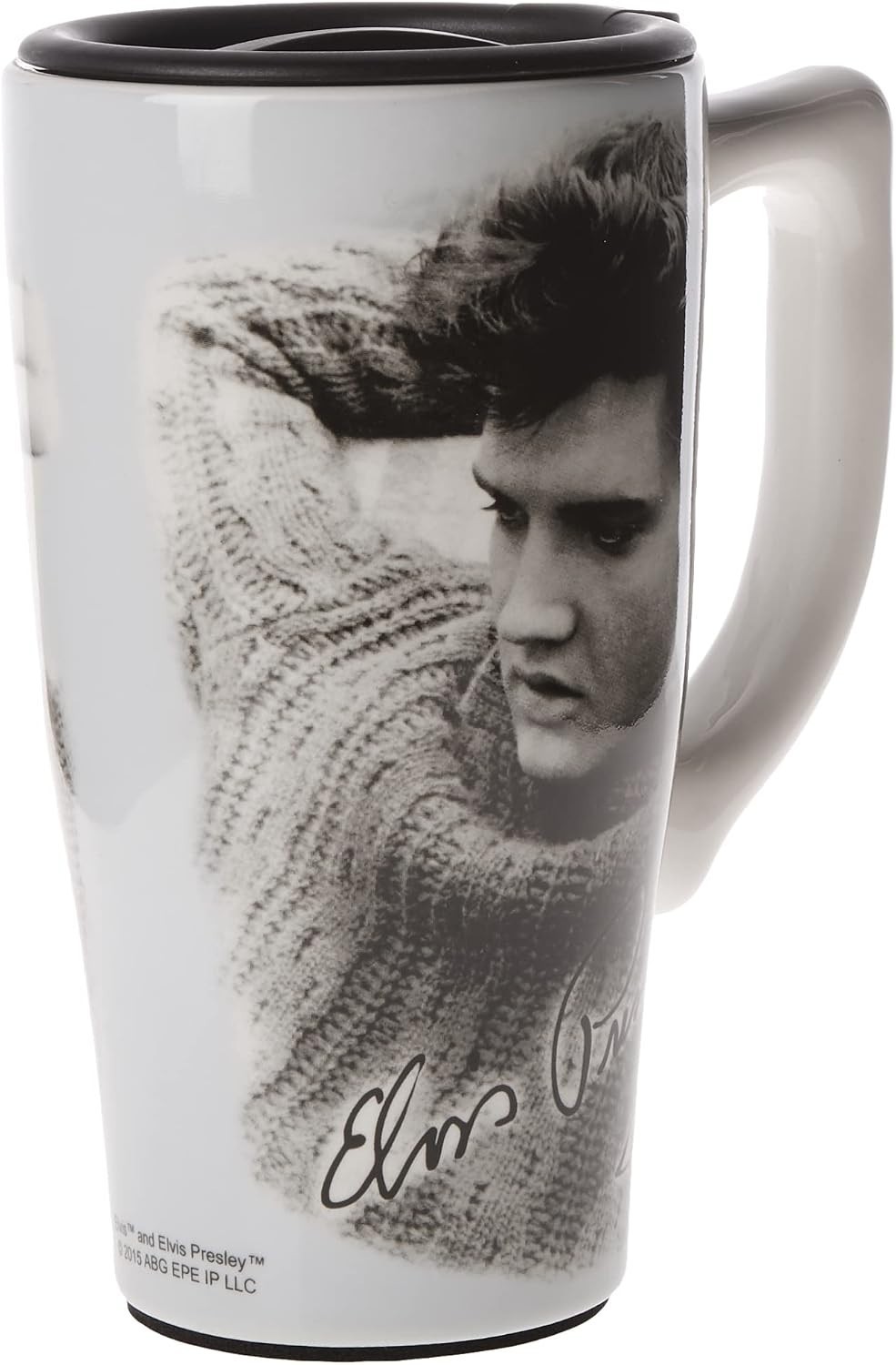 Vibrant 18 oz Elvis Travel Mug – Stylish Ceramic with Locking Lid for On-the-Go