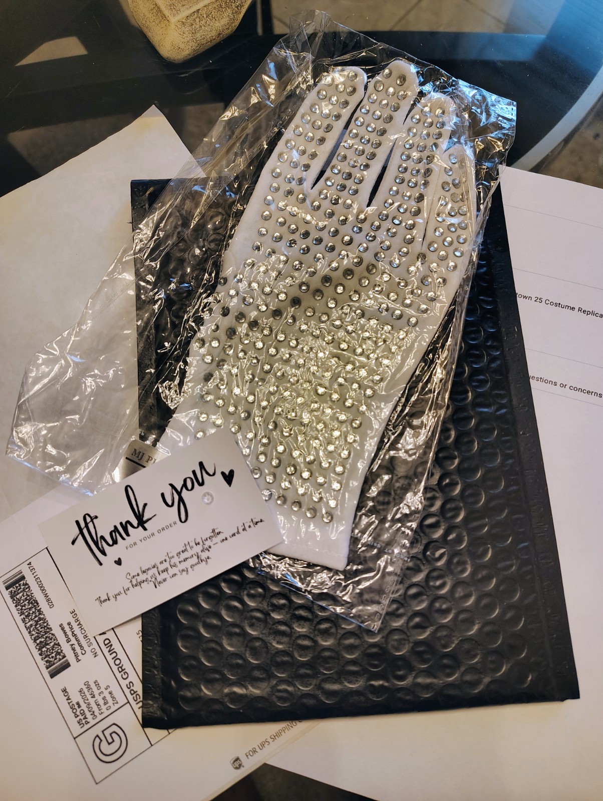 Michael Jackson Crystal Rhinestone Glove – Billie Jean Motown 25 Costume Replica