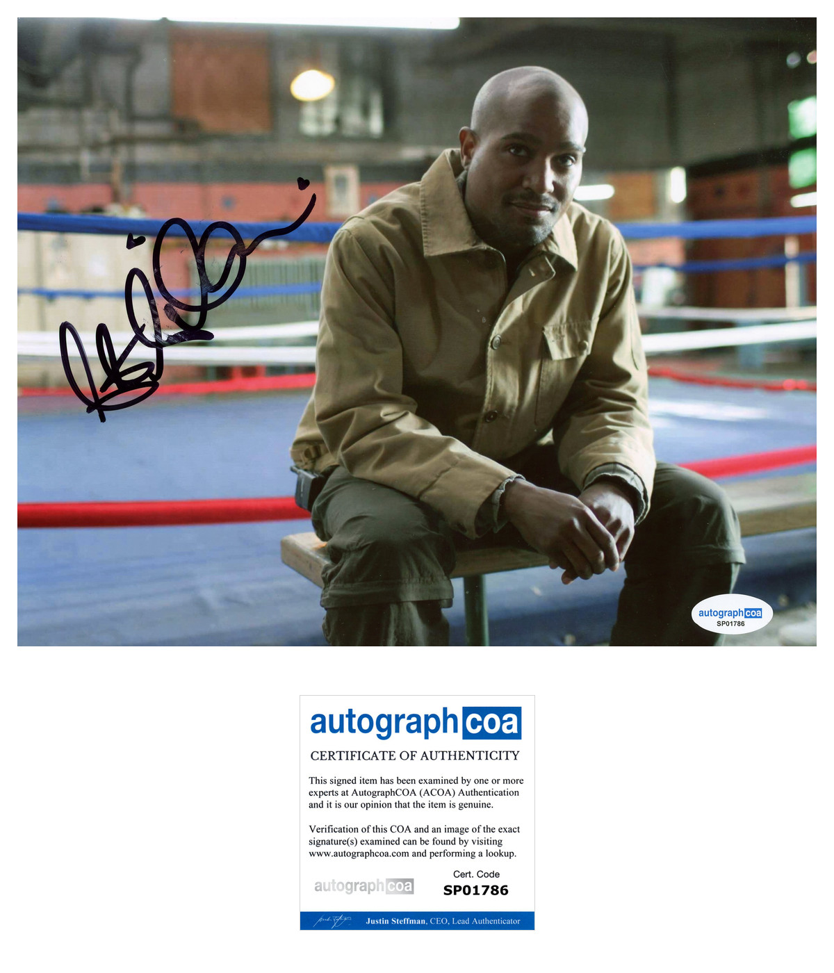 Seth Gilliam ‘The Wire’ Signed 8×10 Photo ‘Ellis Carver’ ACOA