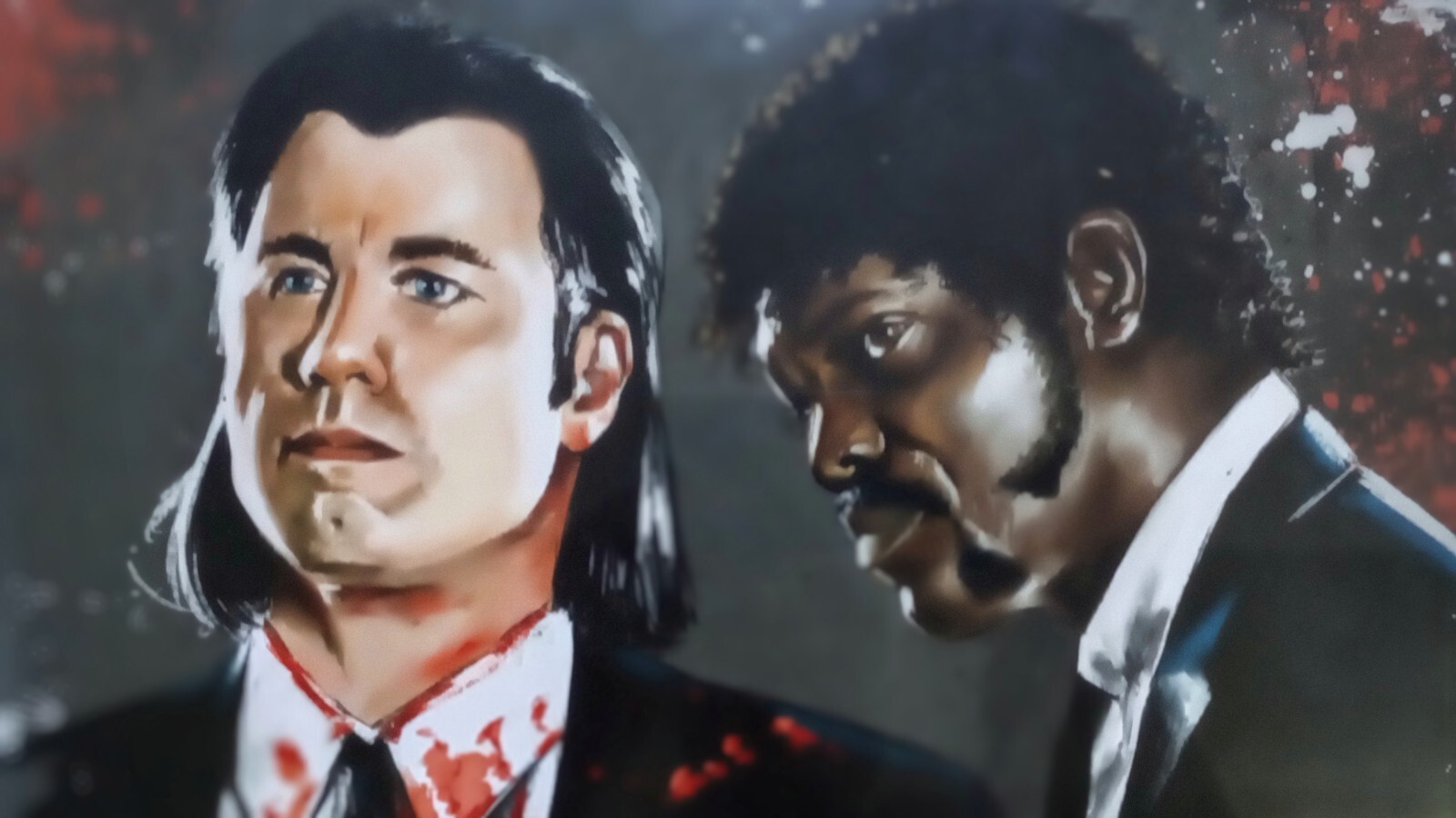 Pulp Fiction Framed Print 14″ x 11″ Vincent & Jules Pop Art By Tony Santiago