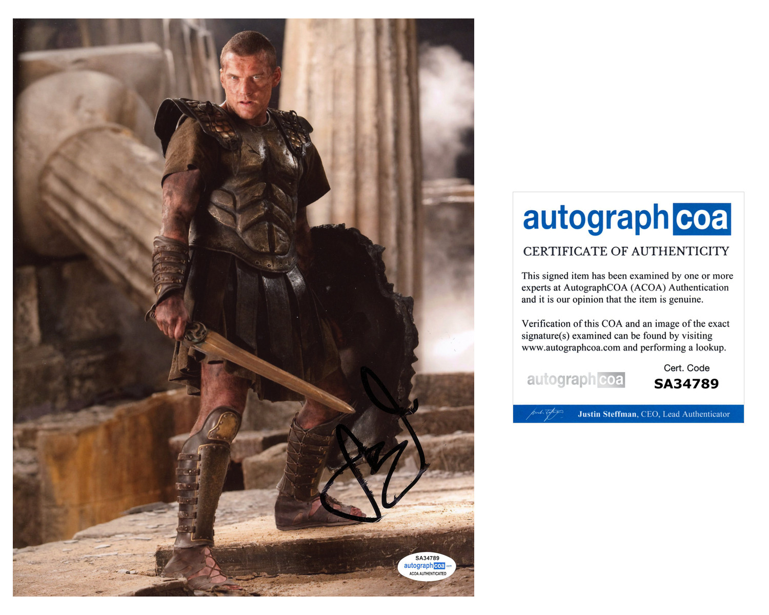 Sam Worthington Signed Autographed ‘Clash of the Titans’ 8×10 Photo ACOA D
