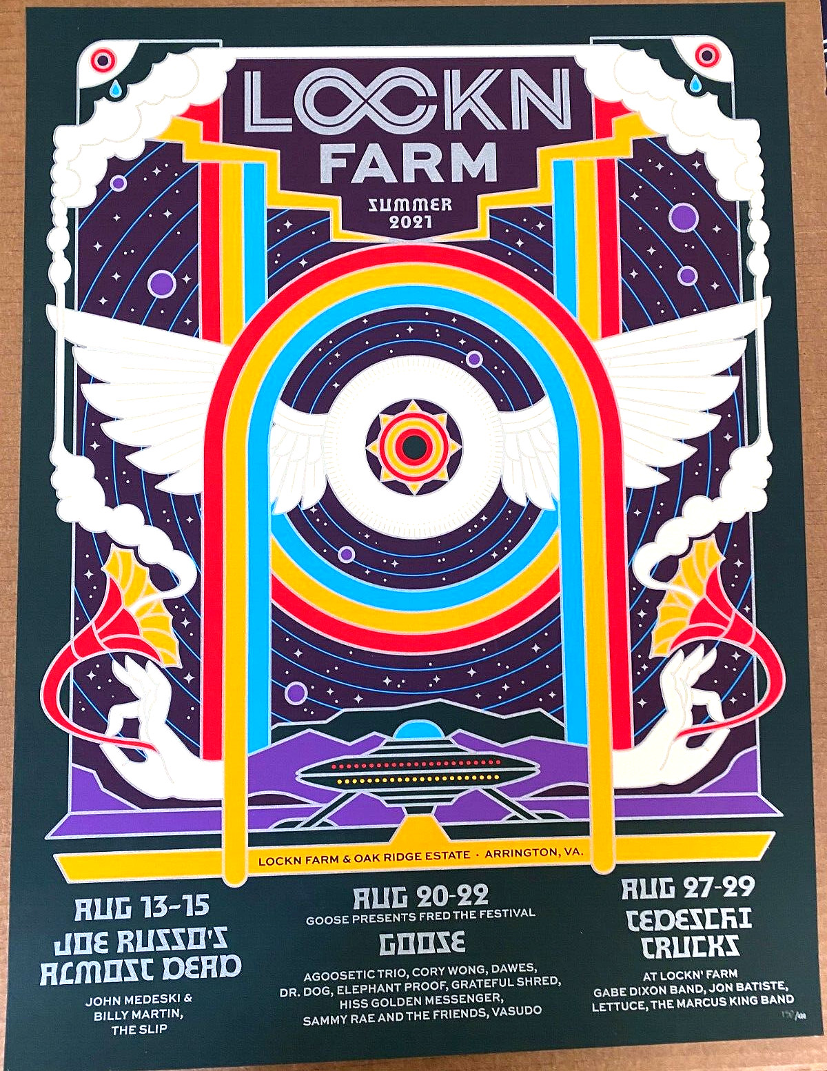 GOOSE The Band Fred Festival 2021 LOCKN SCREENPRINT POSTER #/400 Tedeschi Trucks