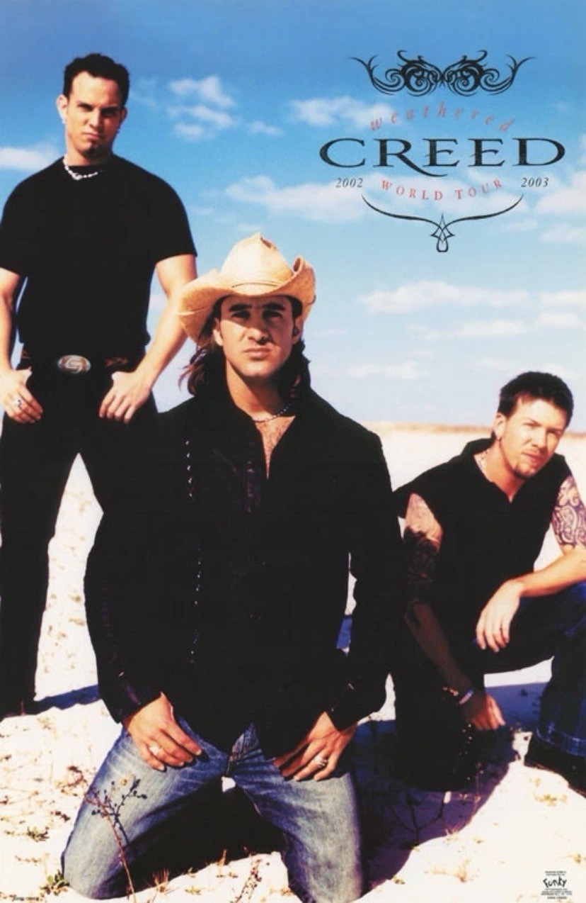 New Shrink Wrapped & Rolled CREED 2002 WORLD TOUR Weathered #3544