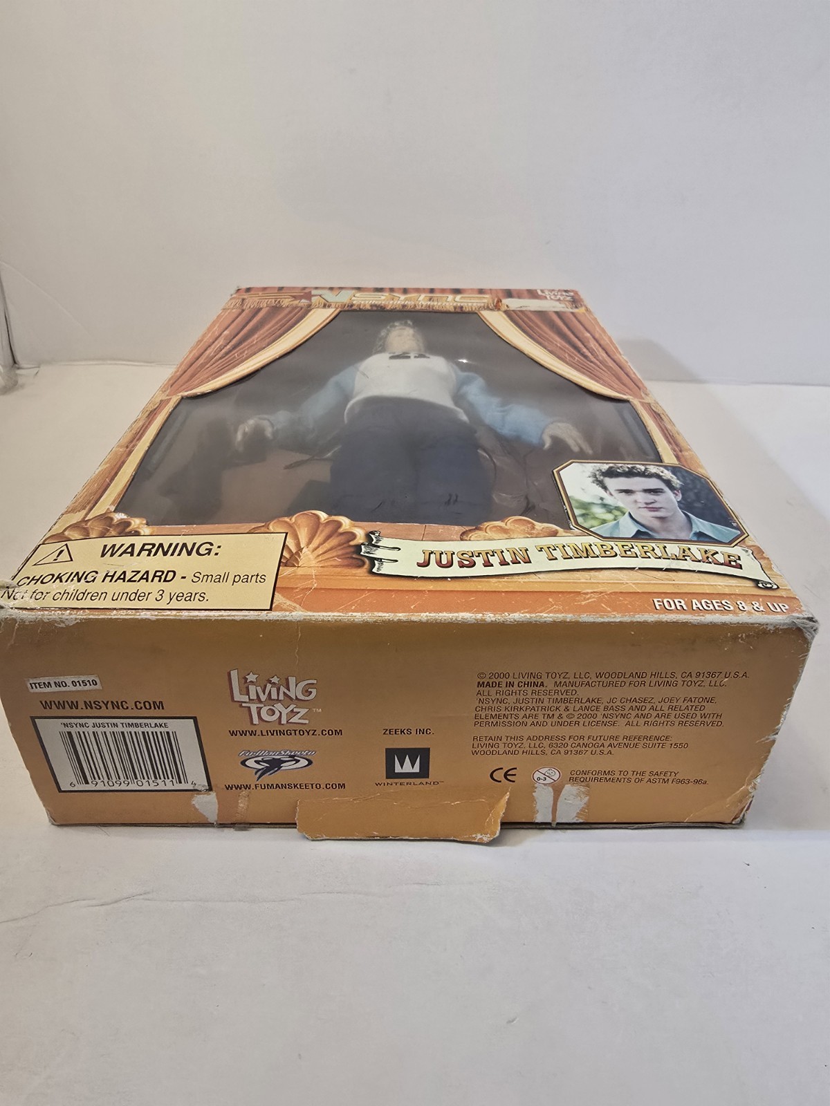 Use In Box NSYNC Justin Timberlake Collectible Marionette Doll Living Toyz 2000