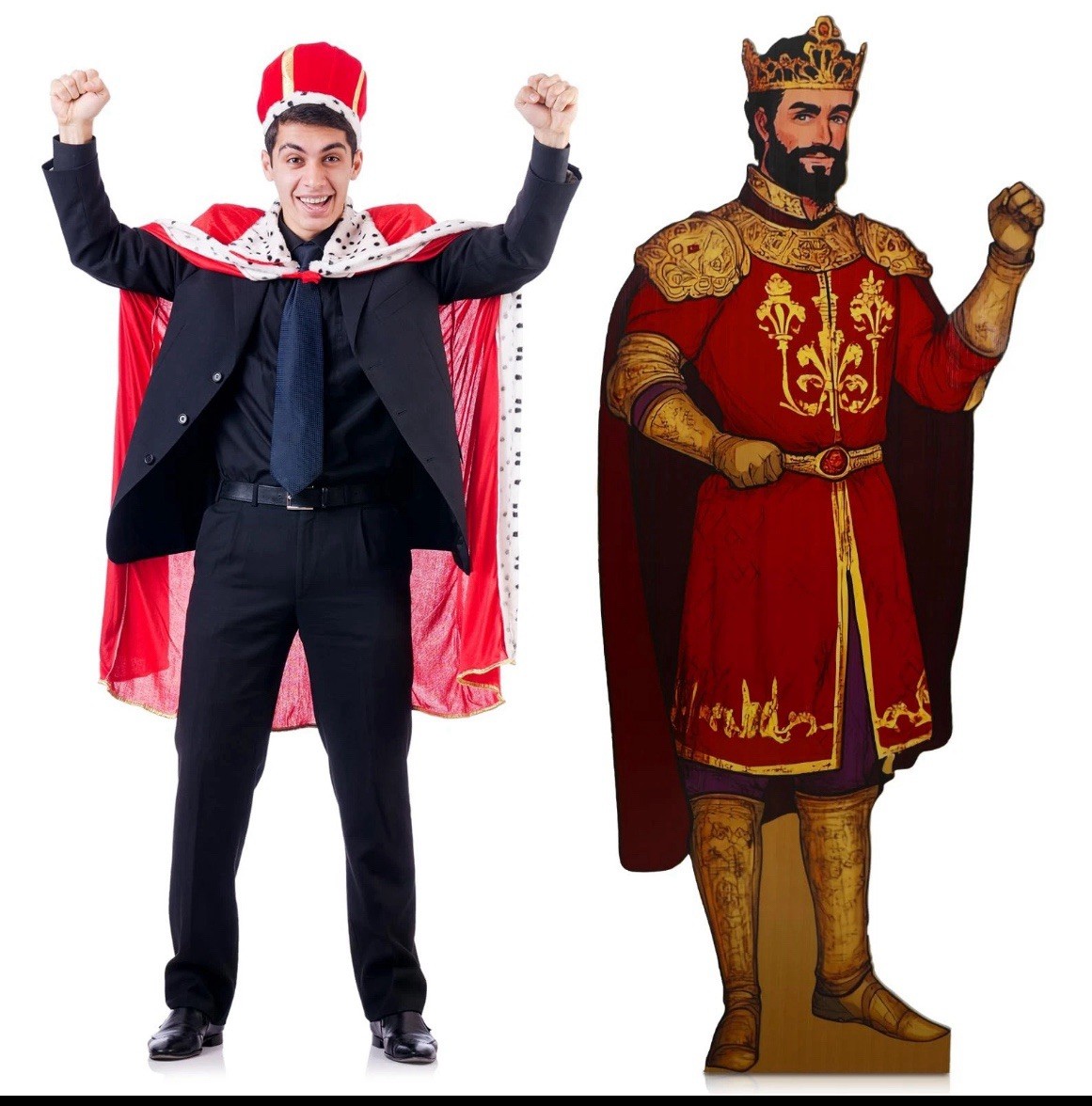 6ft Royal King Queen Cardboard Cutout Standee Medieval Party Halloween