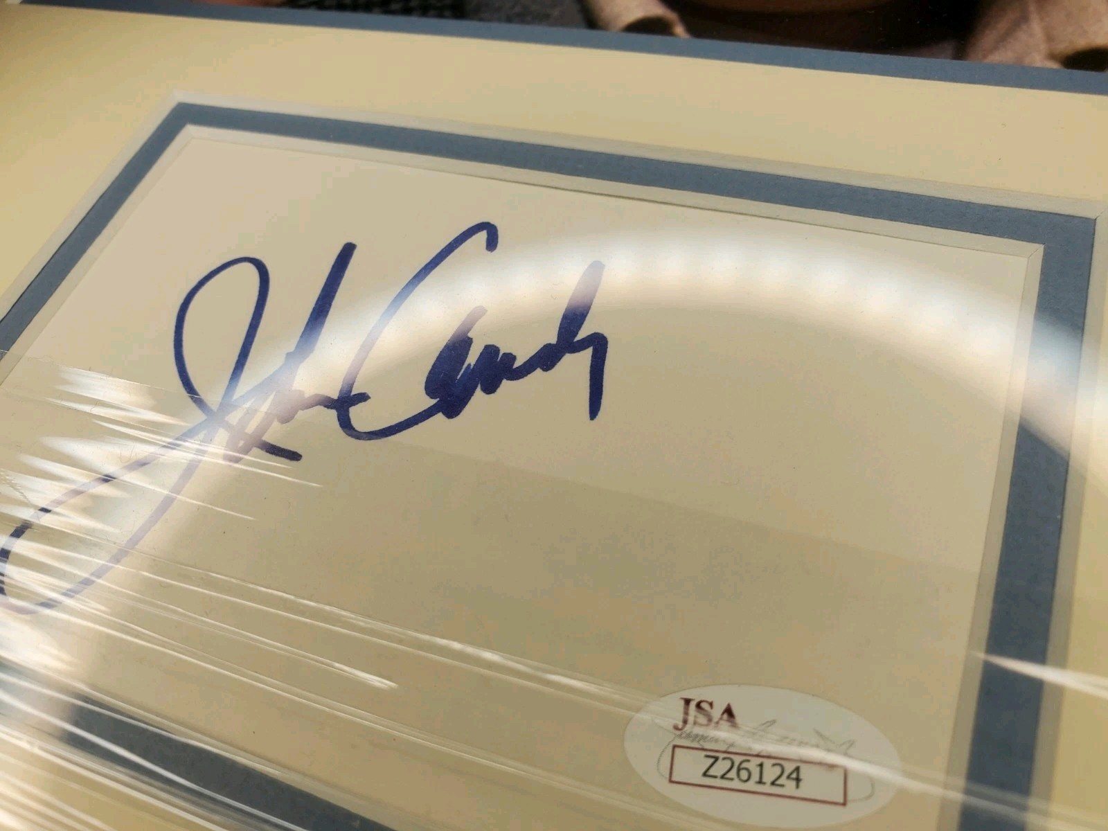 JOHN CANDY SIGNED DISPLAY JSA CERT+ L.O.A UNCLE BUCK AUTO SIGNATURE BAS JSA RARE